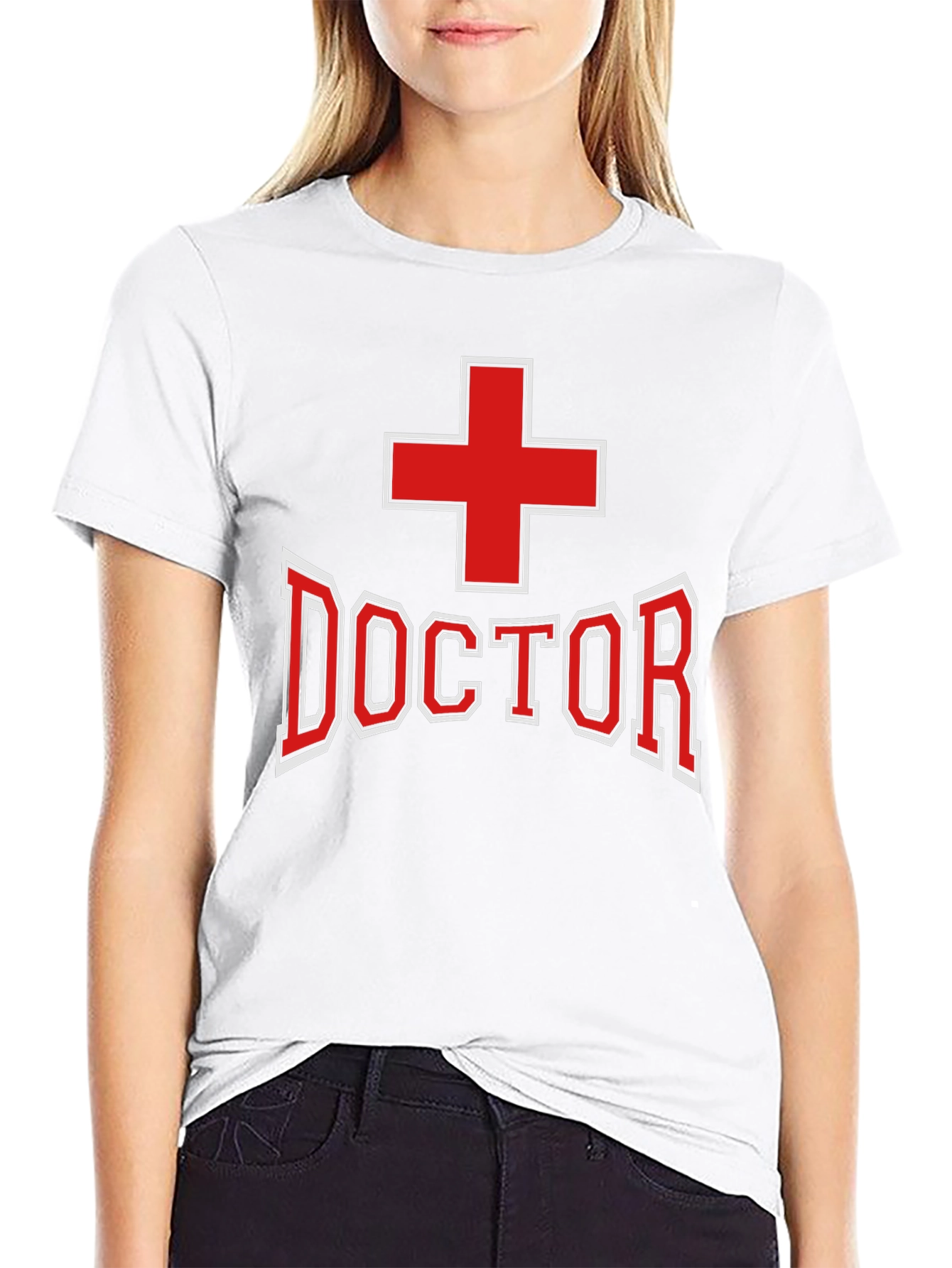 Black Doctor T-Shirt - Red Cross Design view 9