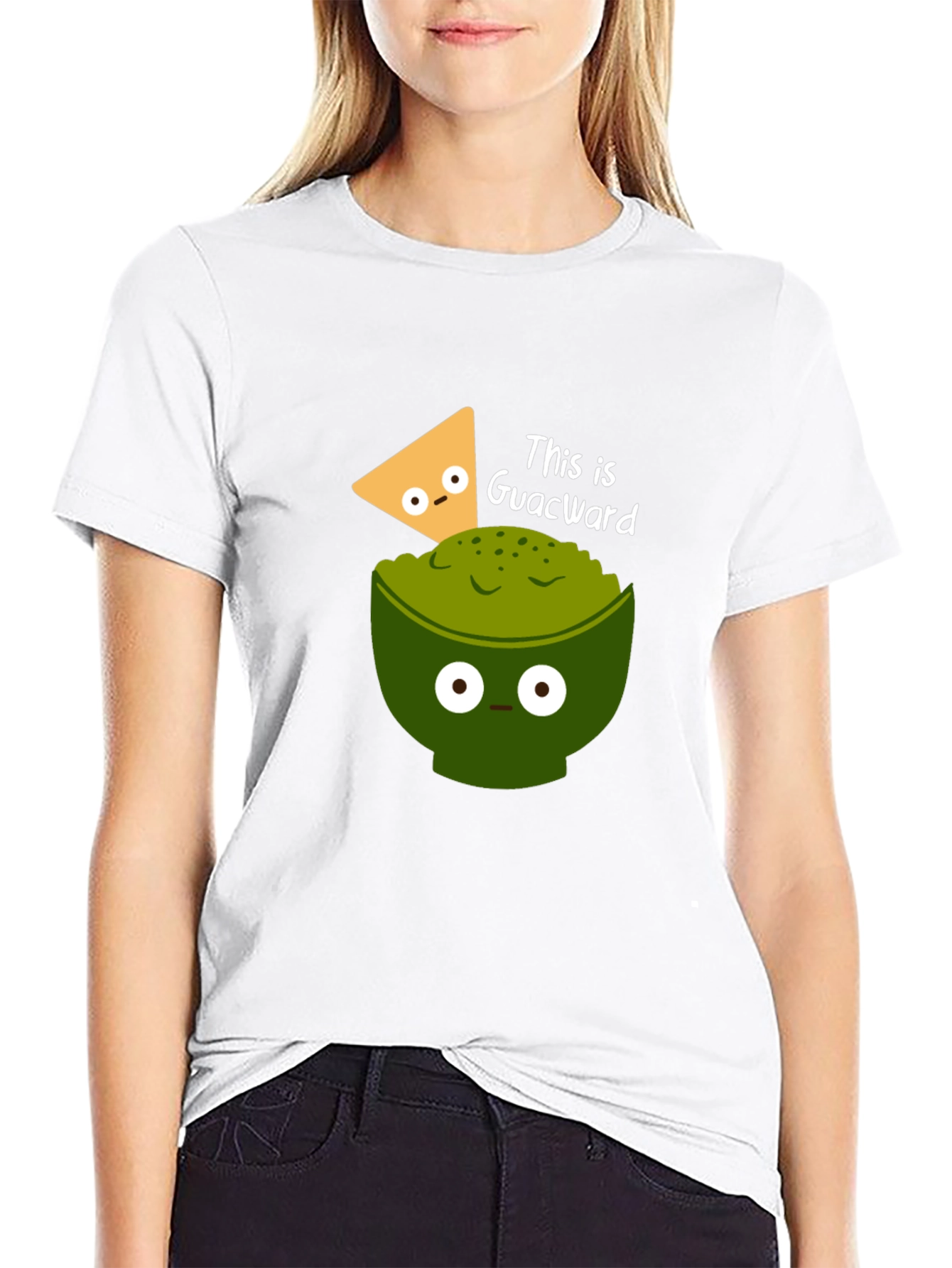 Black This Is Guacward Funny Guacamole T-Shirt view 9