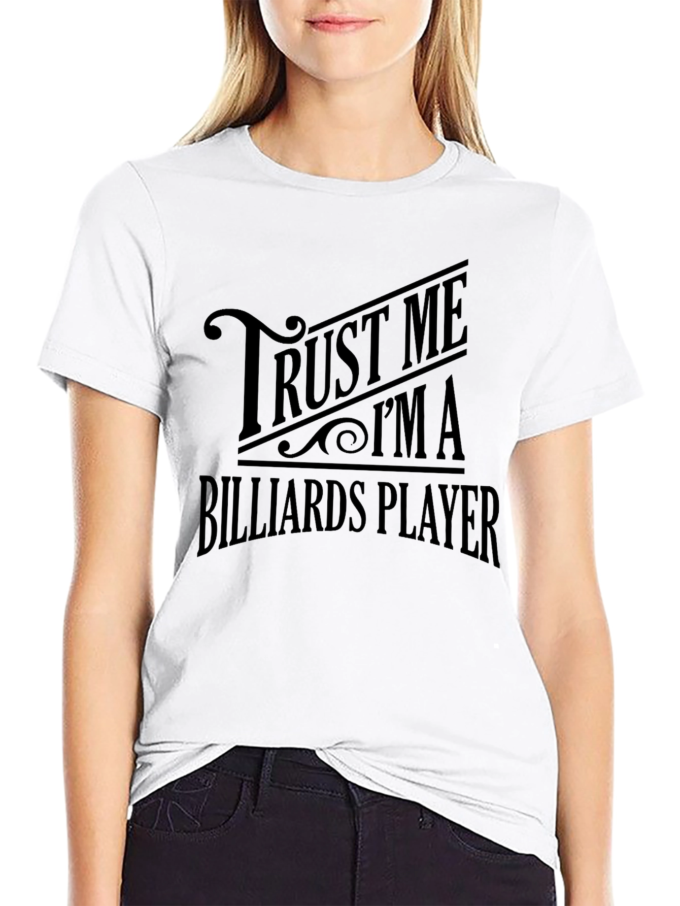 Black Trust Me I'm A Billiards Player Men's Black T-Shirt view 9