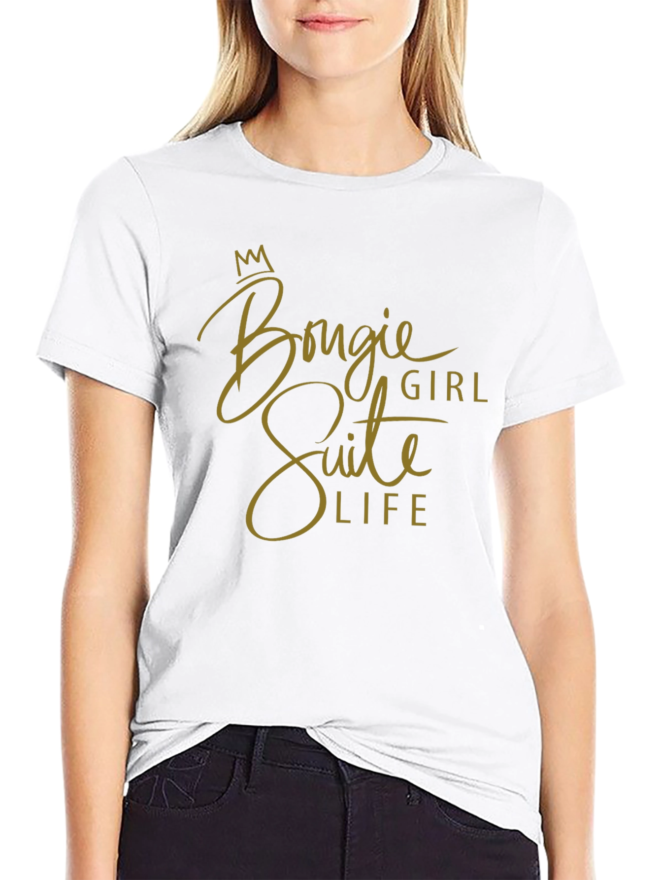 Black Bougie Girl Suite Life Black T-Shirt view 9