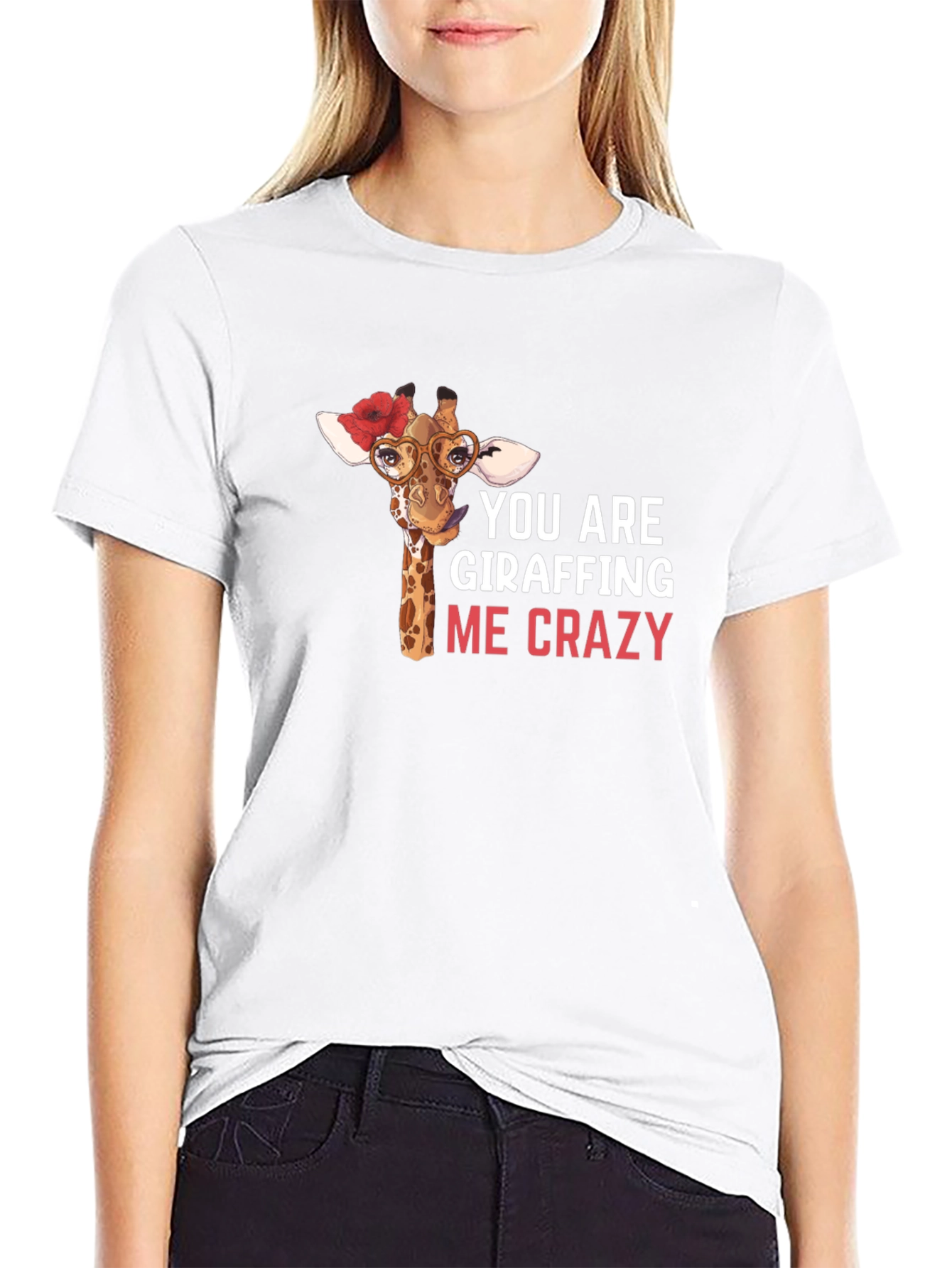 Black Giraffe Crazy Graphic Tee view 9