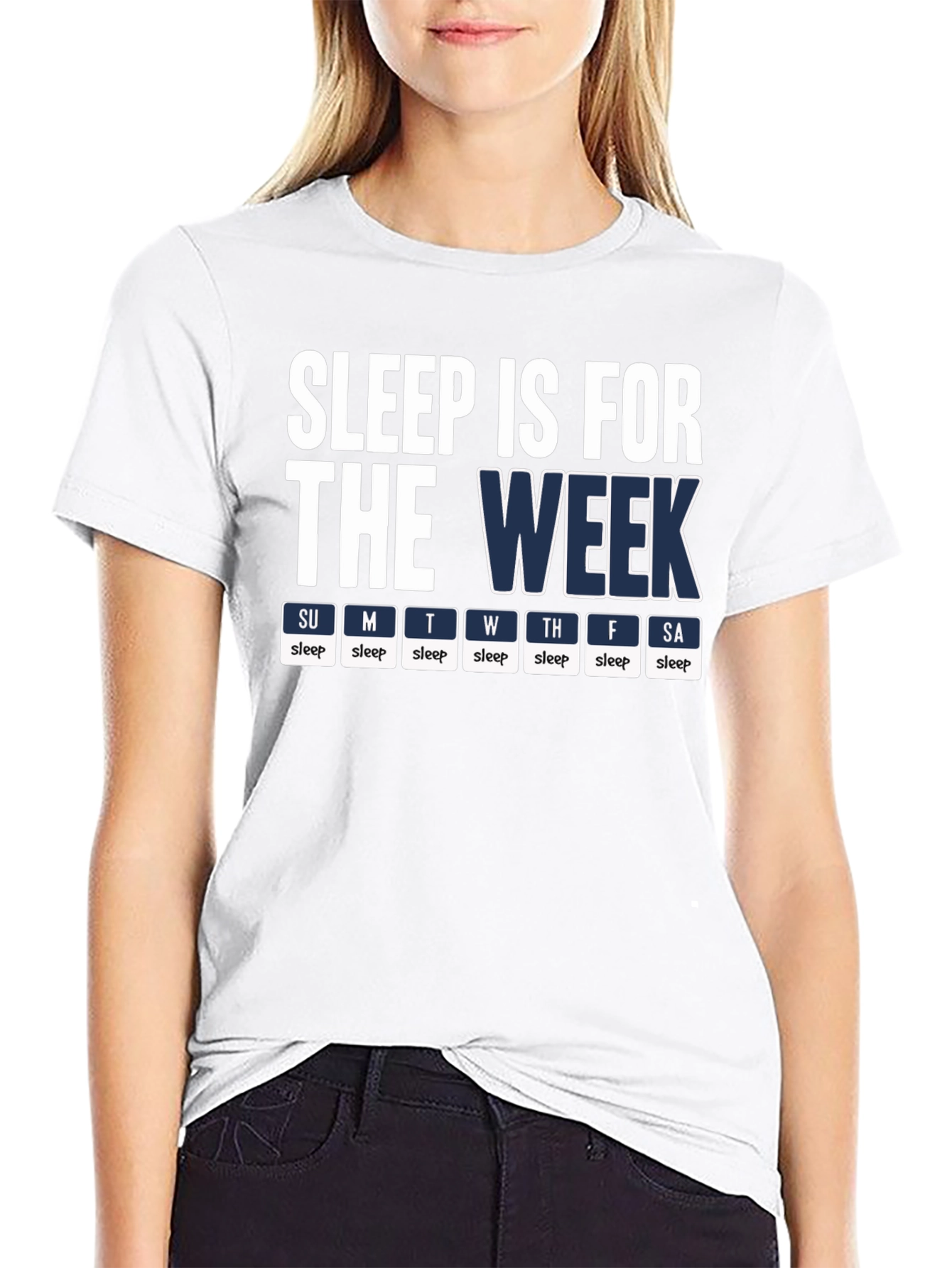 Black Sleep is for the Week T-Shirt - Novelty Humor Tee view 9