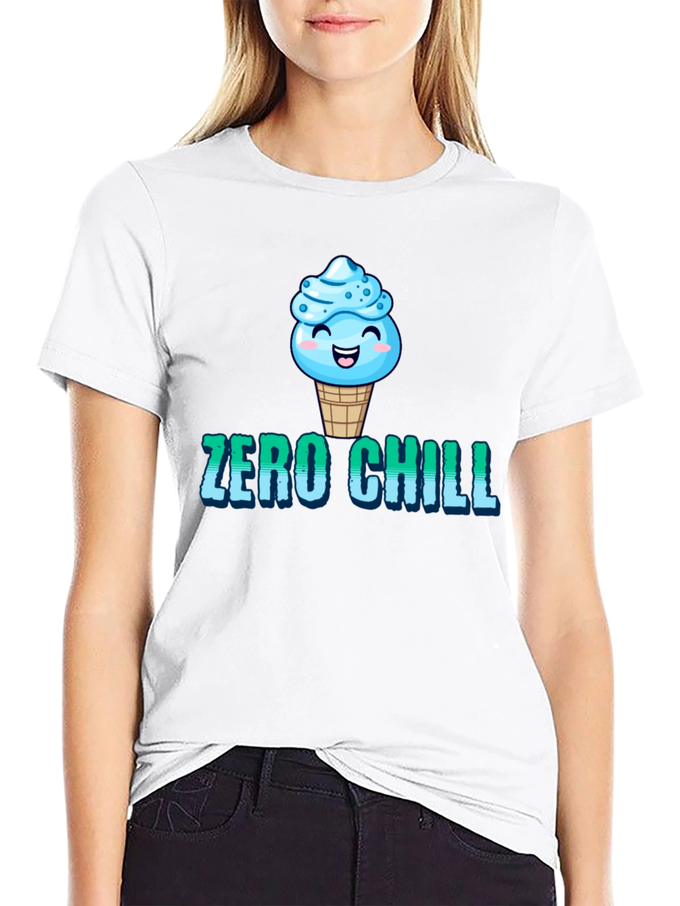 Black Zero Chill Ice Cream Graphic Tee view 9