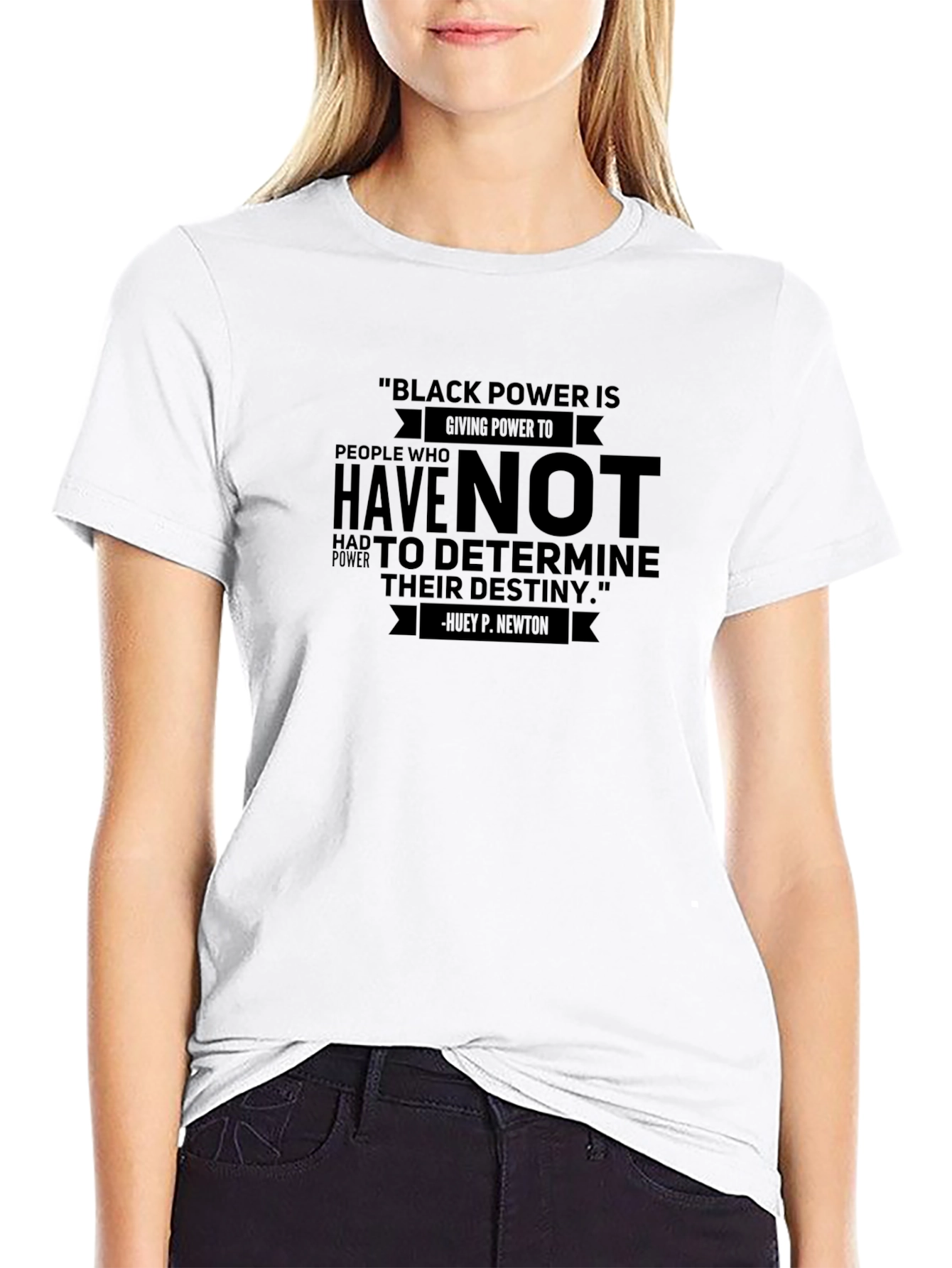 Black Power Quote T-Shirt - Huey P. Newton - 9