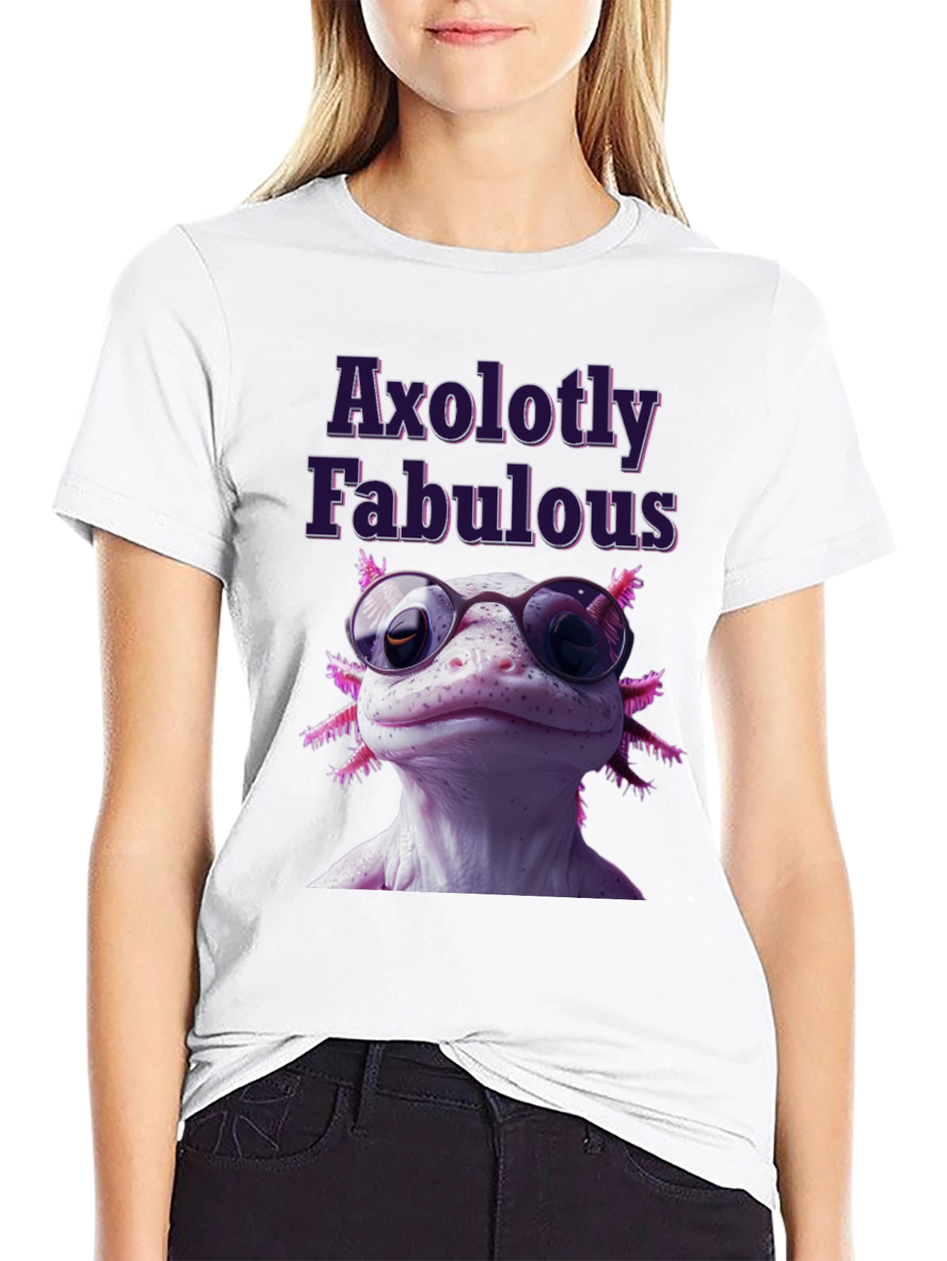 Black Axolotly Fabulous T-Shirt - Stylish Unisex Tee view 9