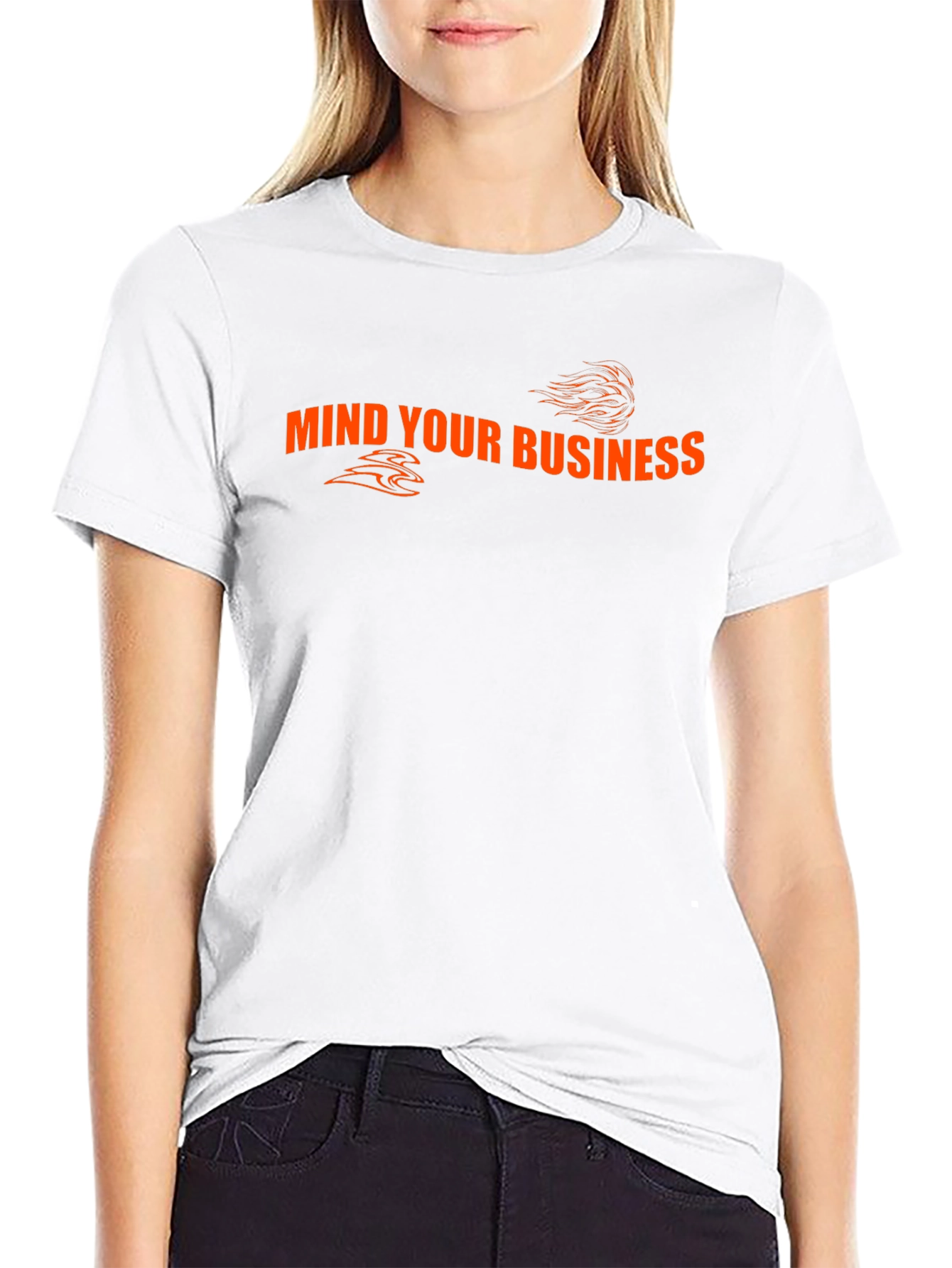 Black Mind Your Business Graphic Tee view 9