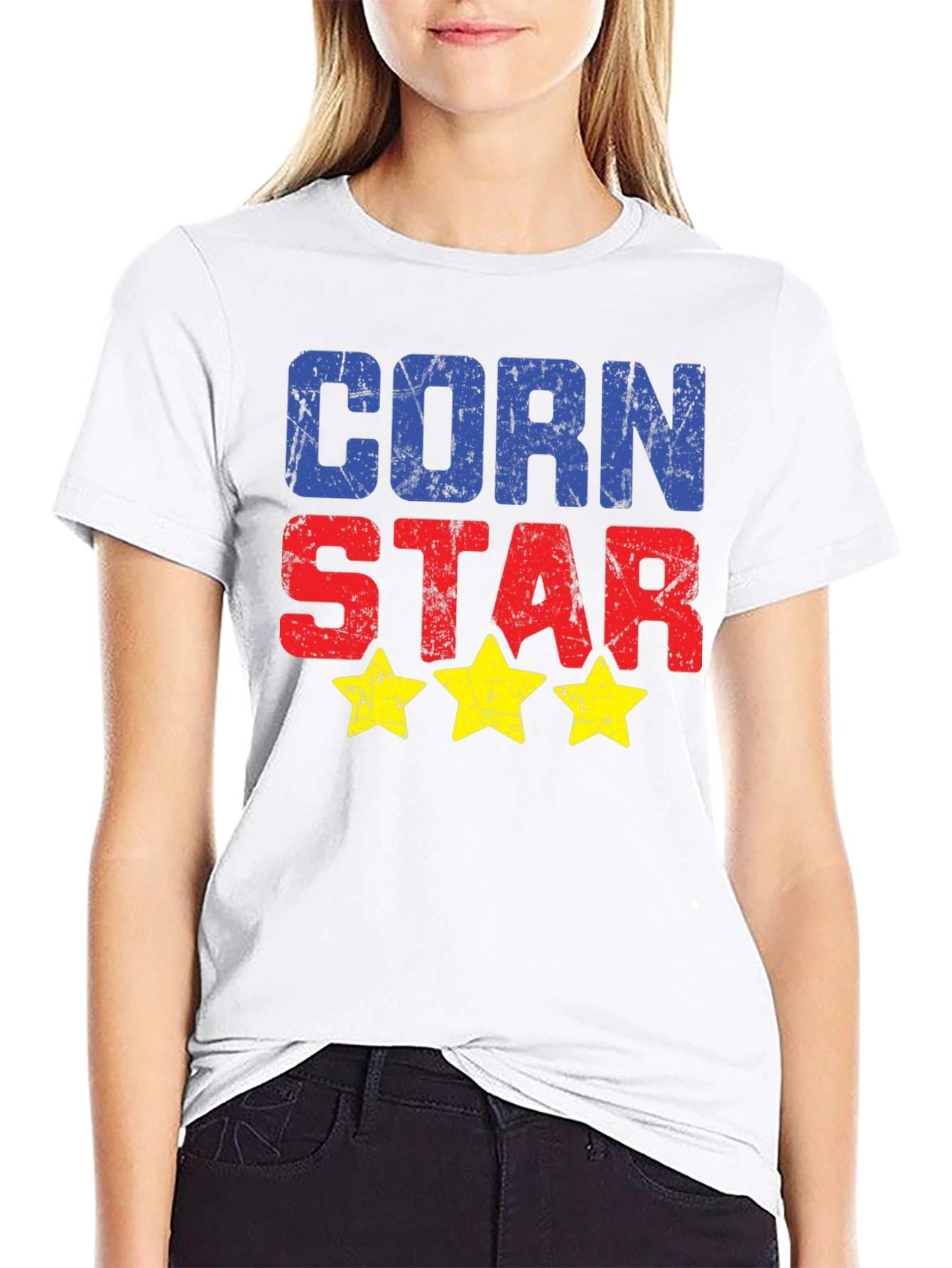 Black Corn Star Graphic Tee - Novelty T-Shirt view 9