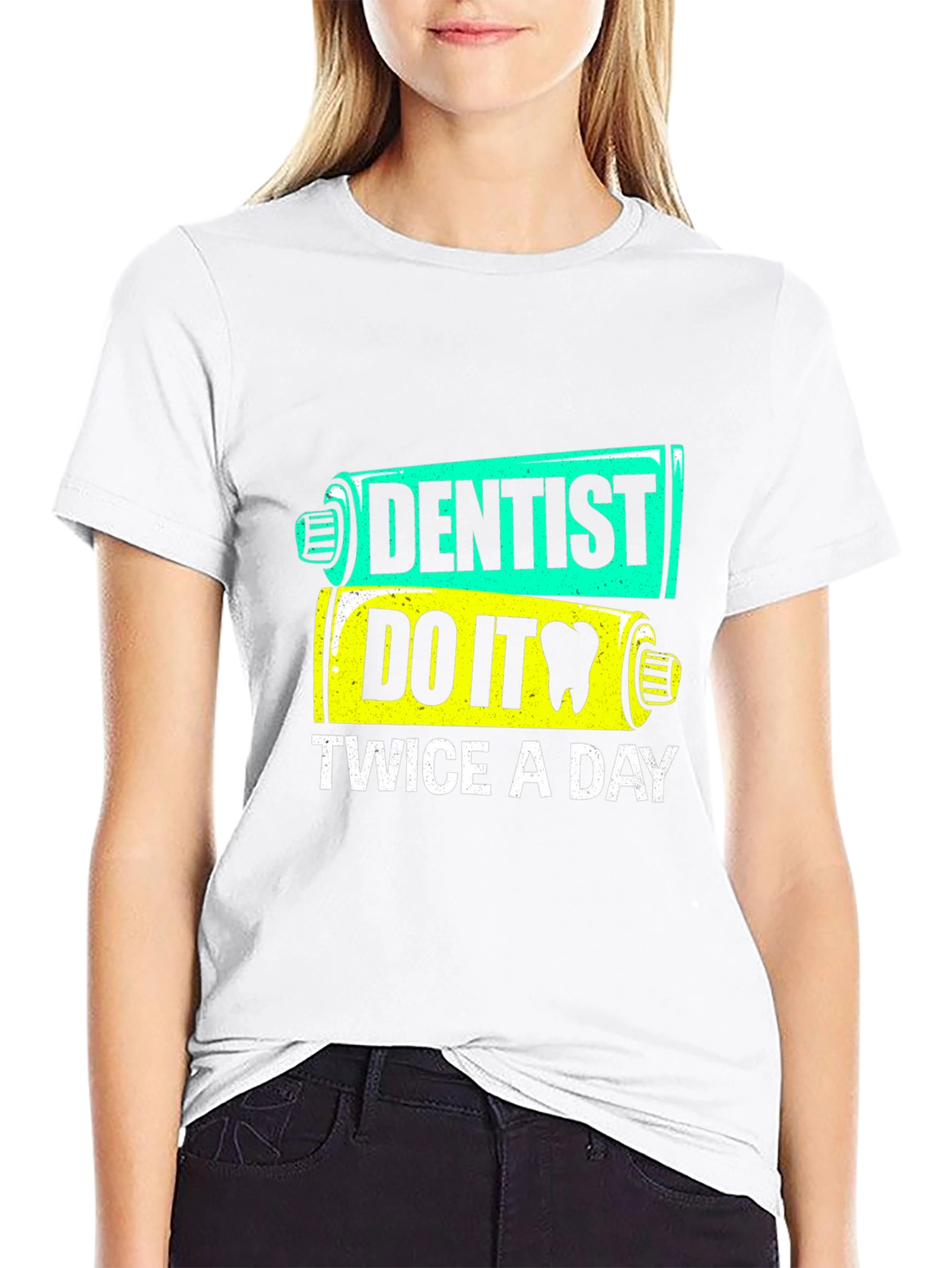 Black Dentist Do It Twice a Day T-Shirt view 9