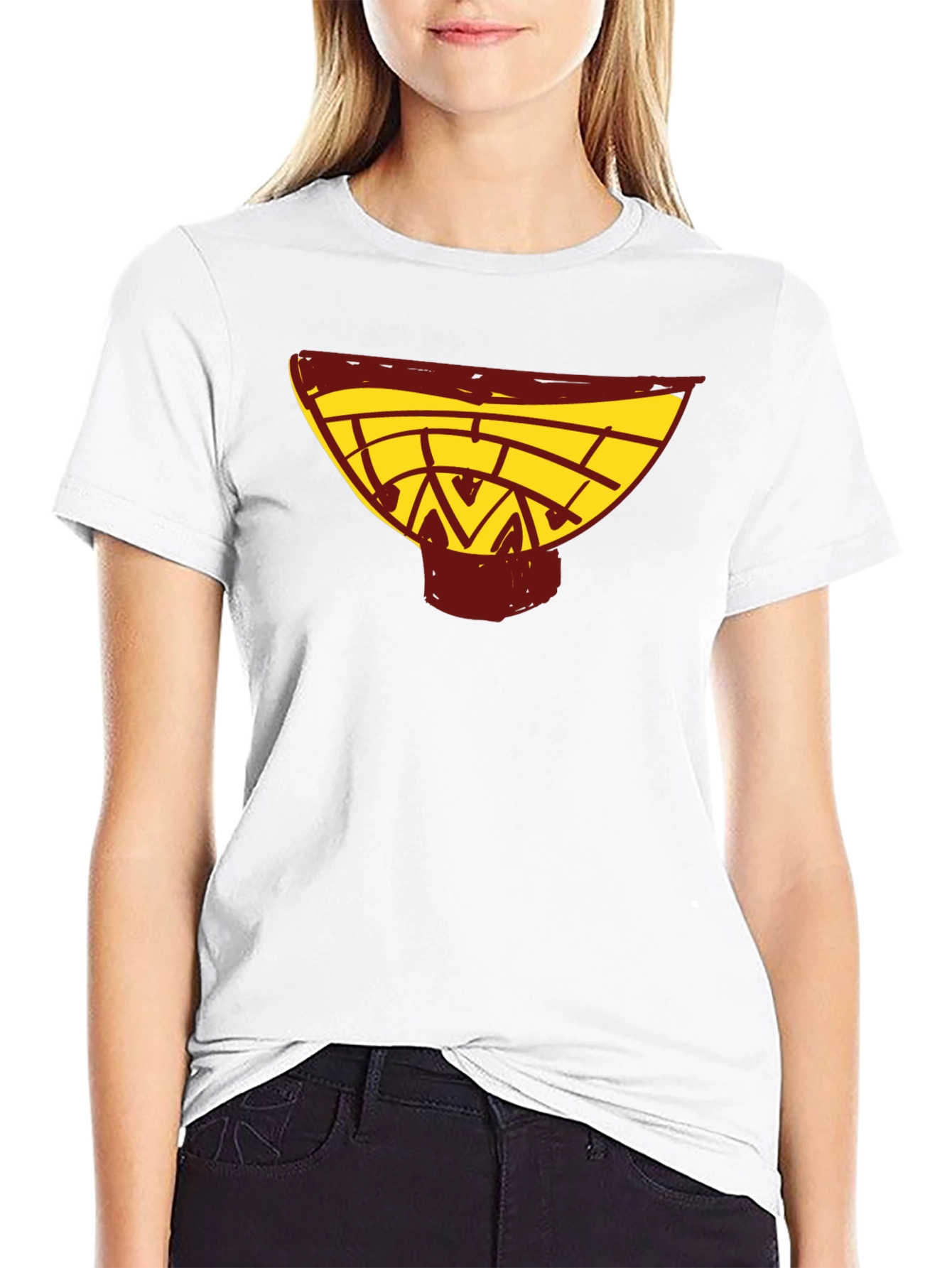 Black Abstract Bowl Graphic Black T-Shirt view 9