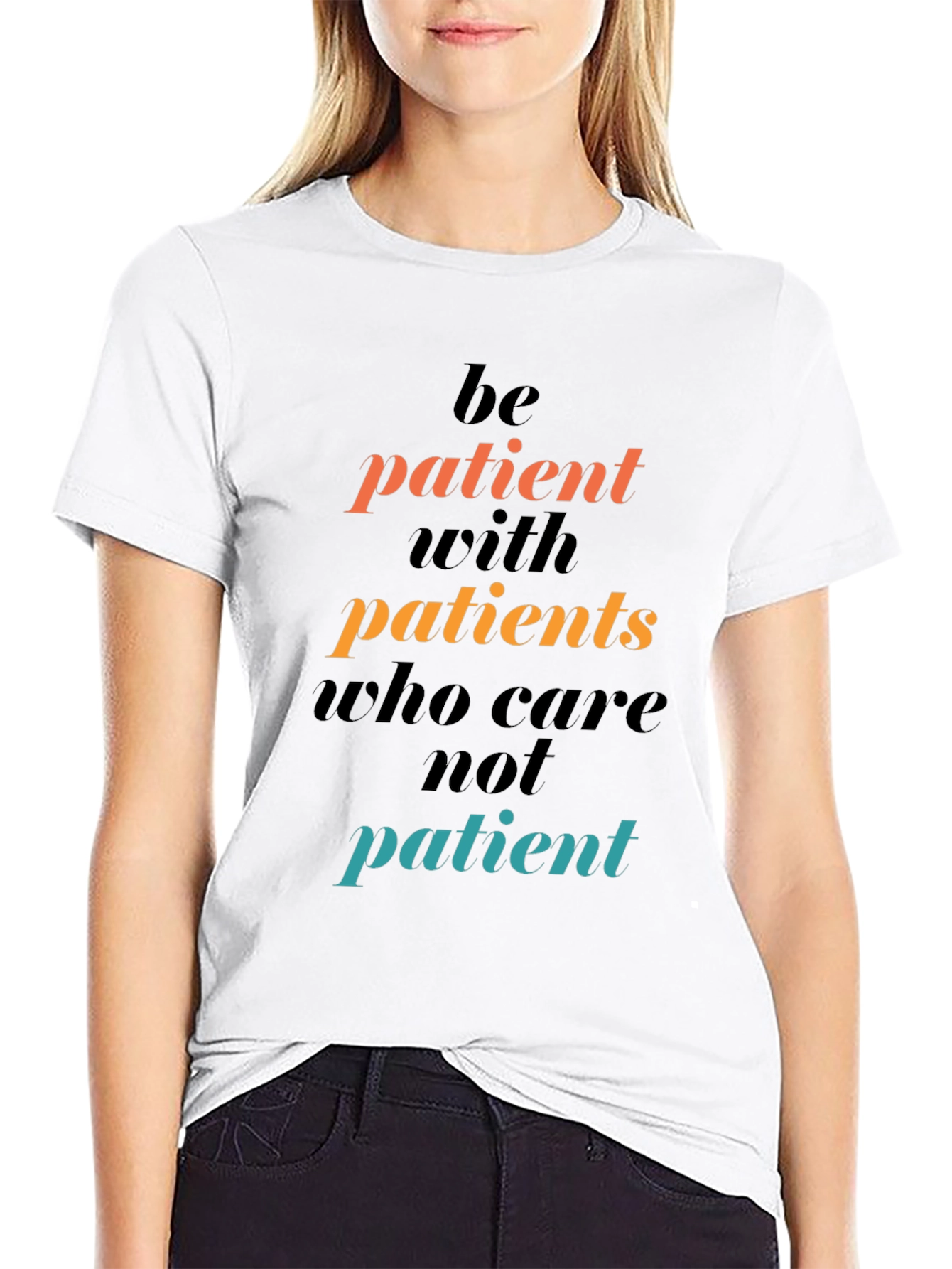 Black Be Patient Graphic T-Shirt - Relaxed Fit view 9