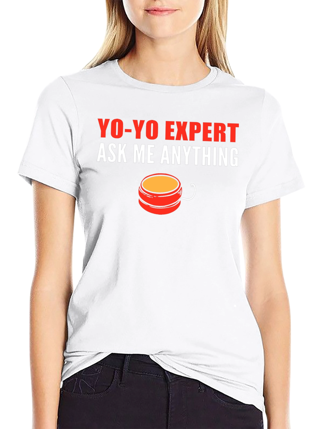 Black Yo-Yo Expert T-Shirt: Funny Ask Me Anything Design view 9