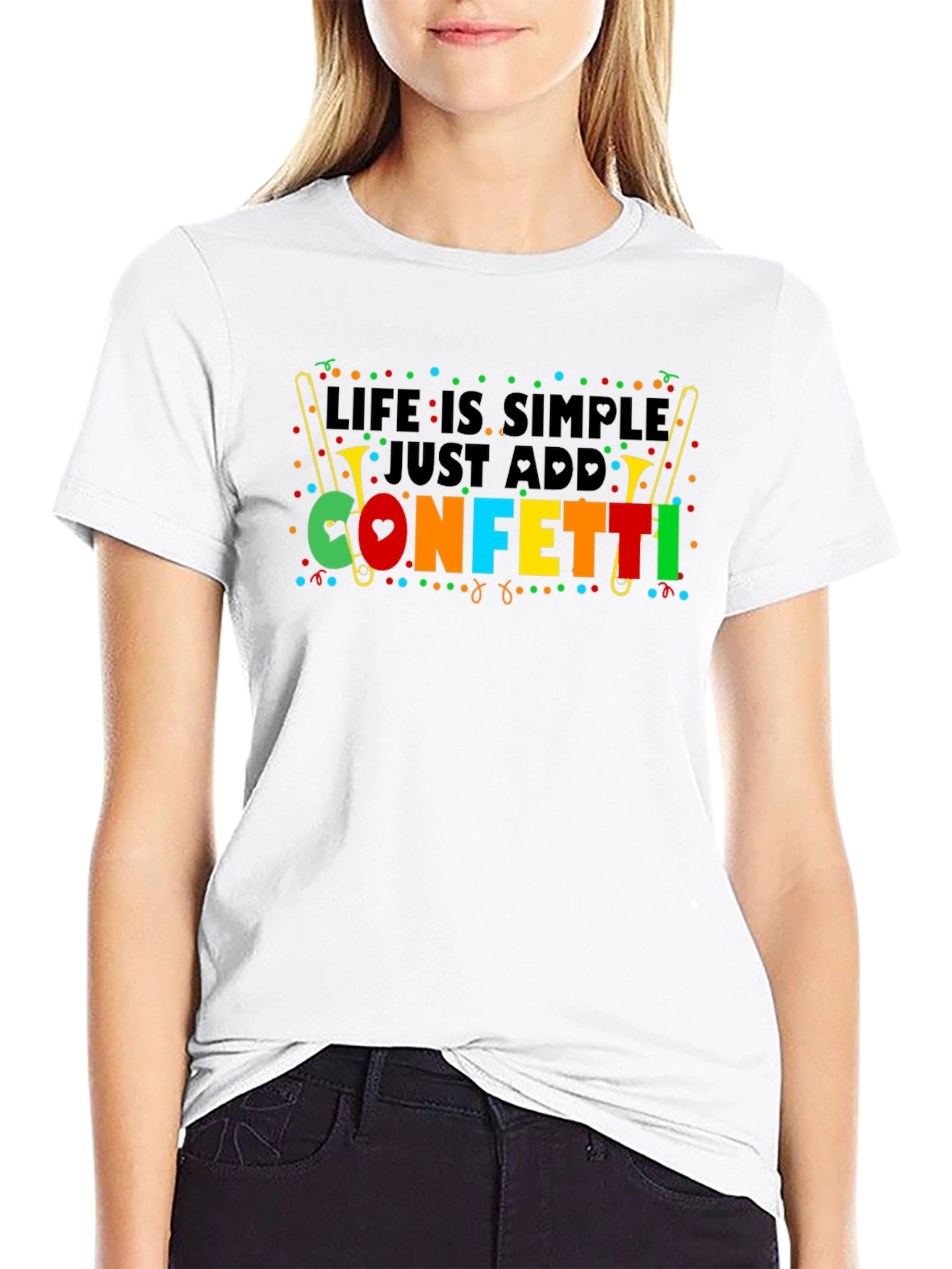 Black Life is Simple Just Add Confetti T-Shirt view 9
