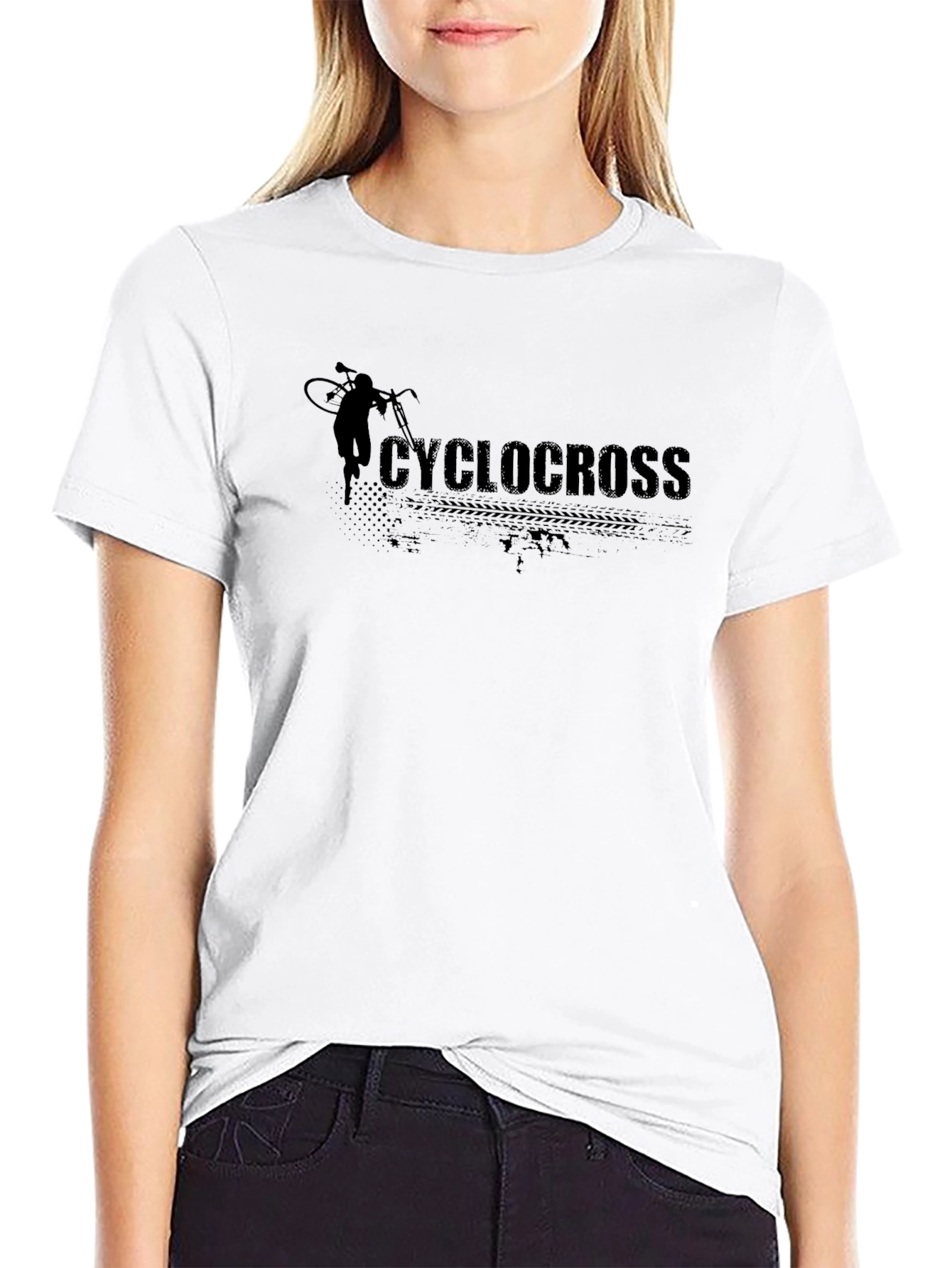 Black Cyclocross T-Shirt - Black Graphic Tee view 9