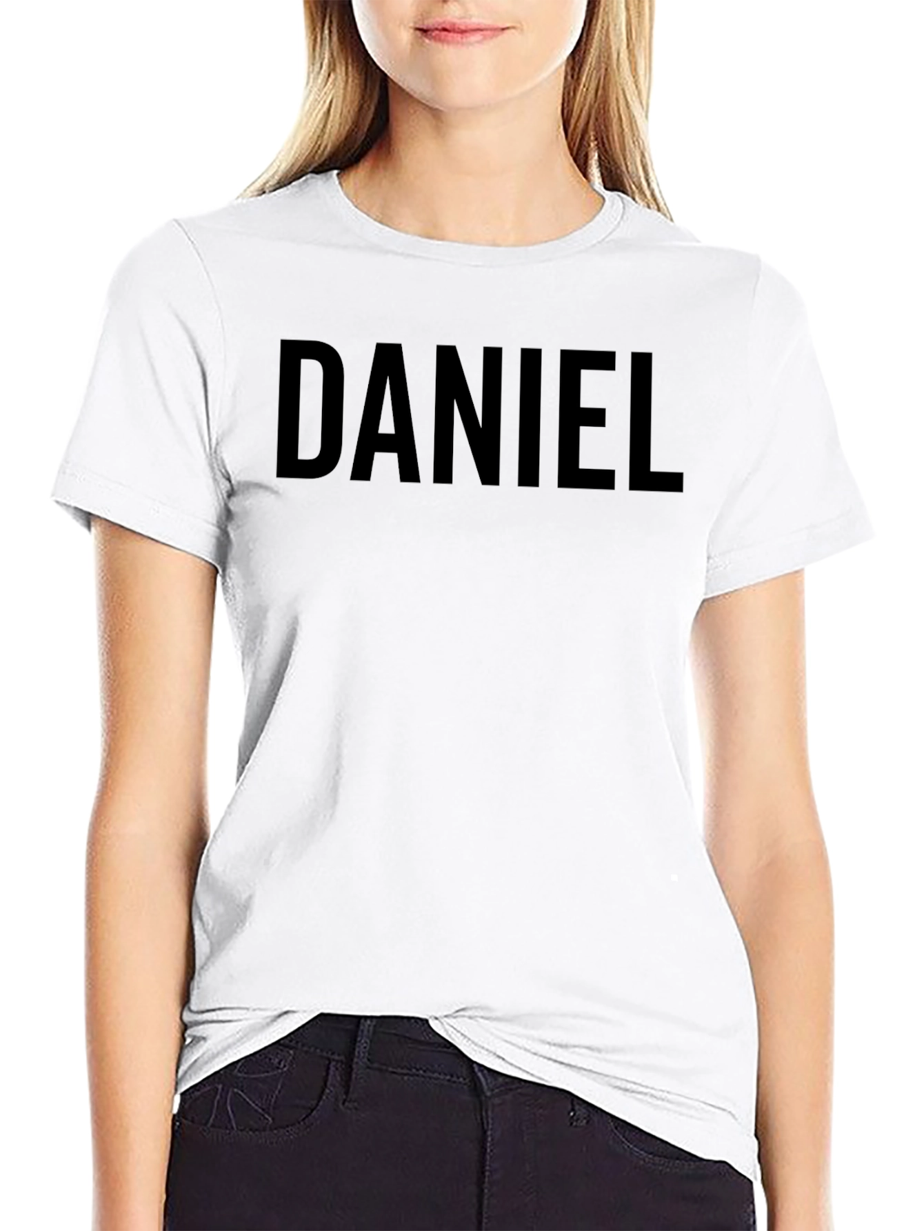 Black Daniel Graphic Tee - Black Cotton Blend view 9