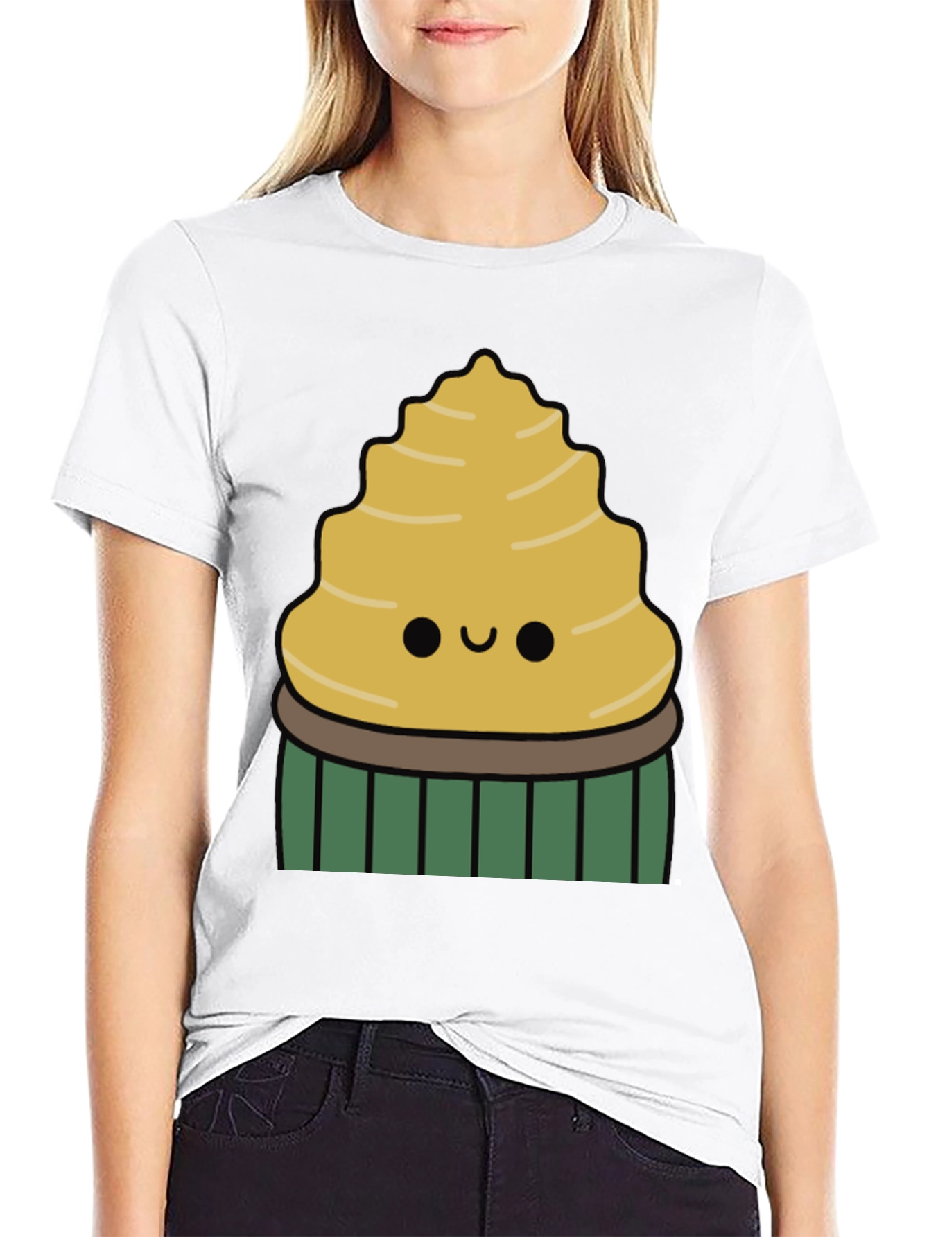Black Cute Cupcake Graphic Tee view 9