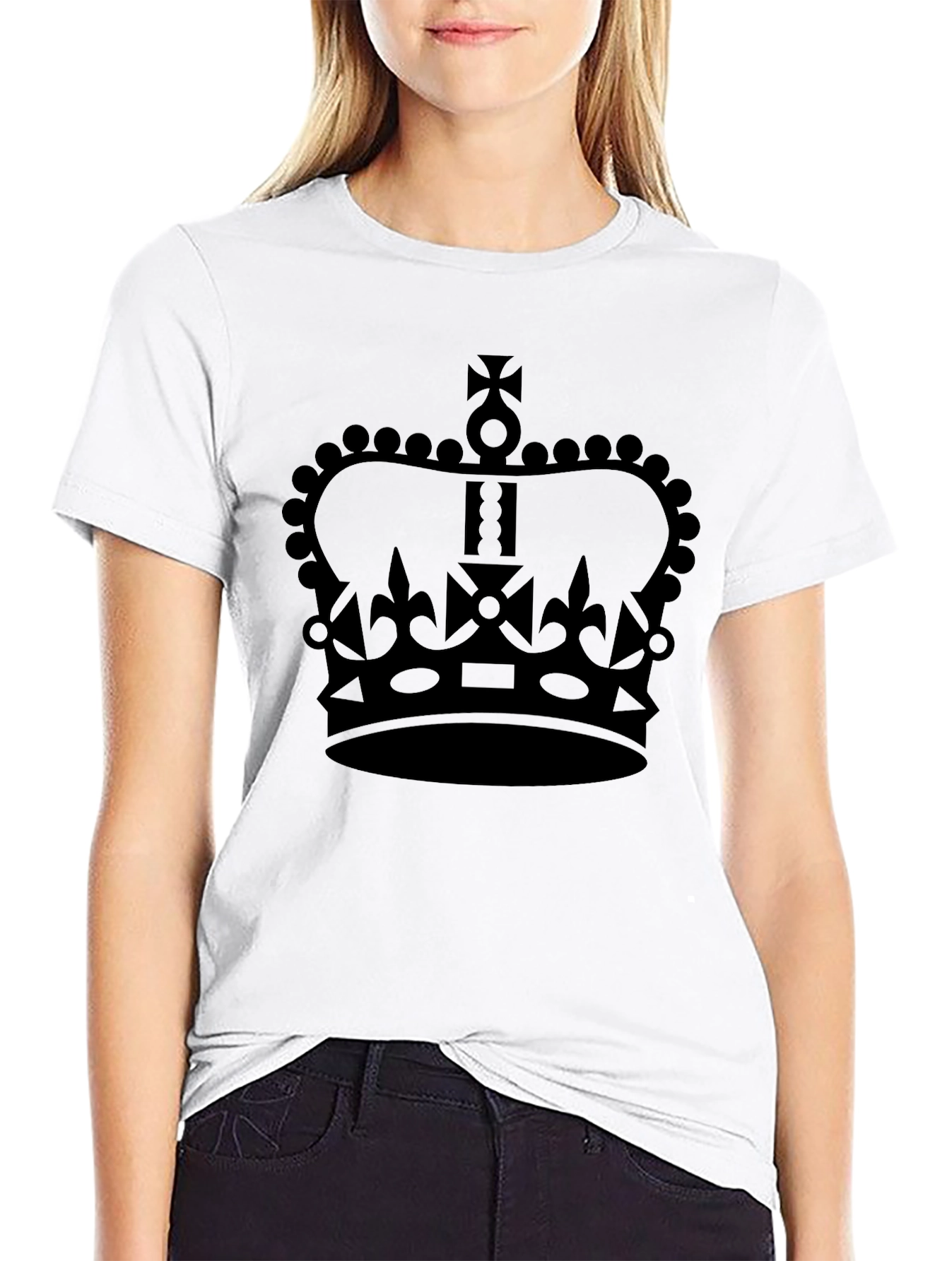 Black Crown Graphic Black Tee - Stylish Men's T-Shirt view 9