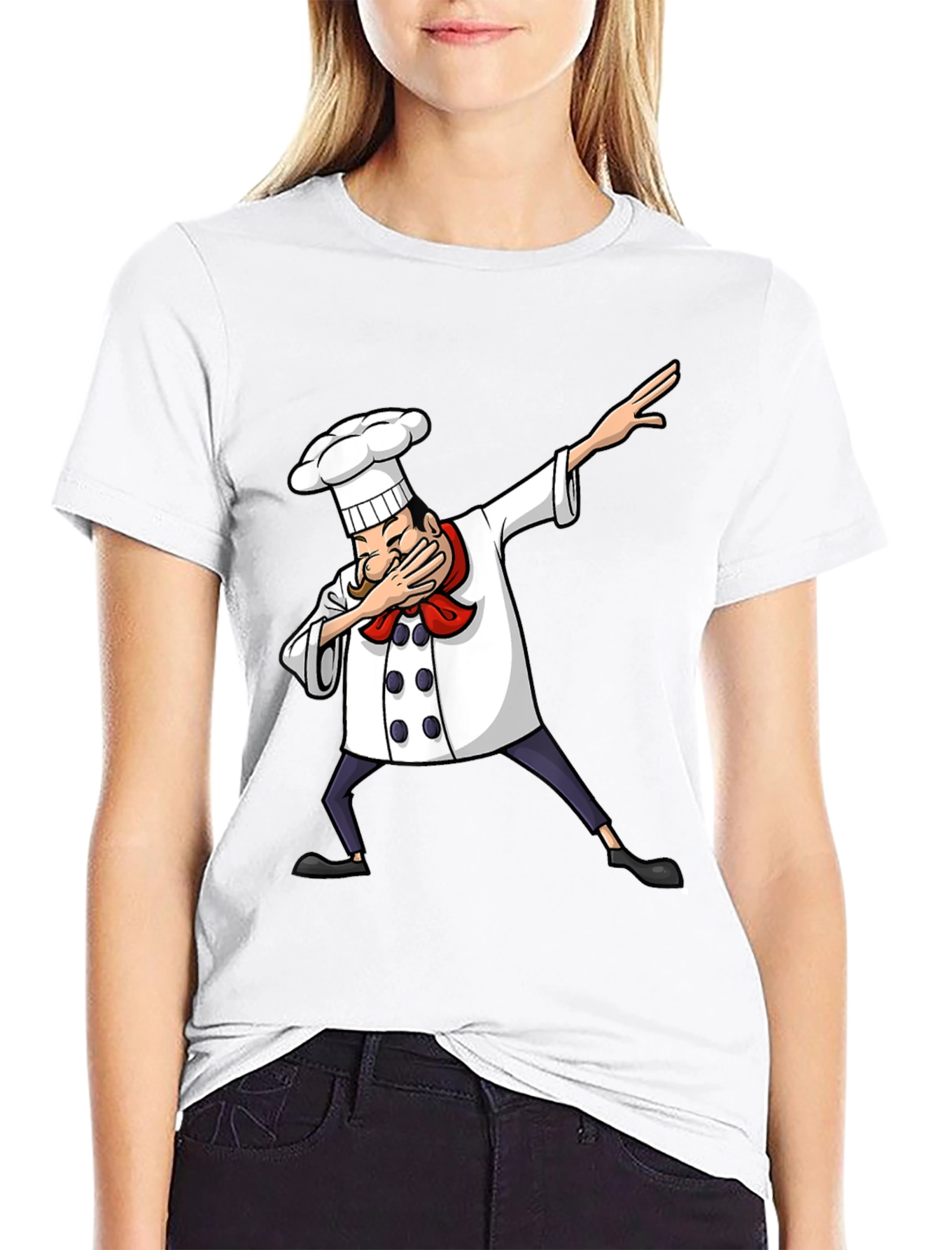 Black Dabbing Chef T-Shirt Funny Cooking Tee view 9