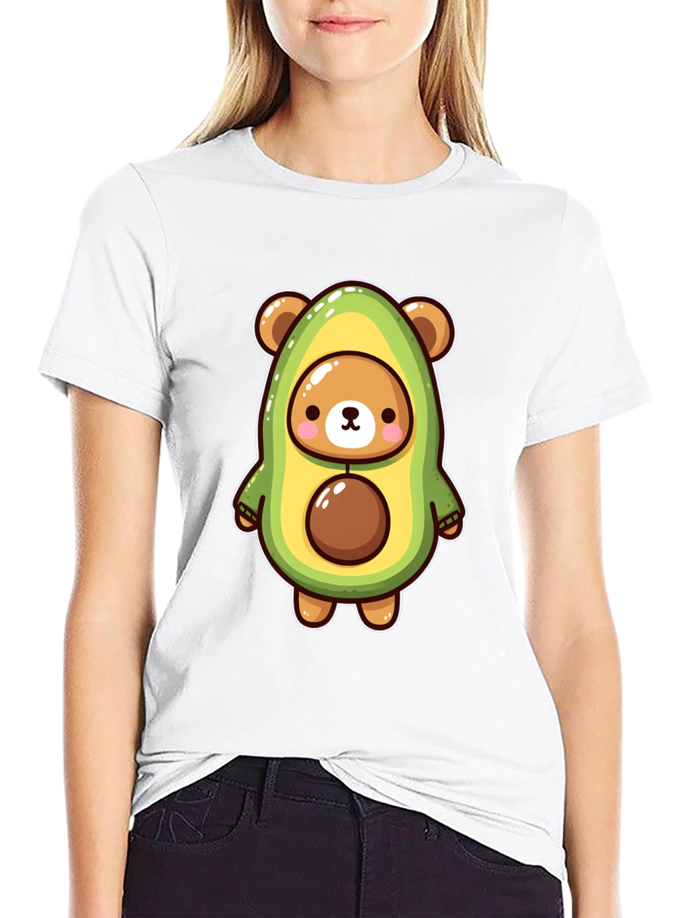 Black Avocado Bear Graphic Tee - Fun & Unique Design view 9