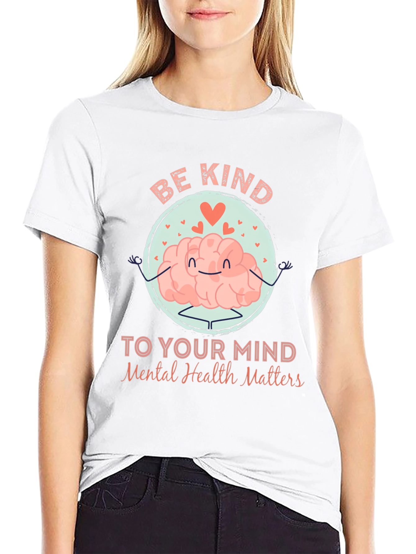 Black Be Kind to Your Mind T-Shirt - Mental Health Matters view 9