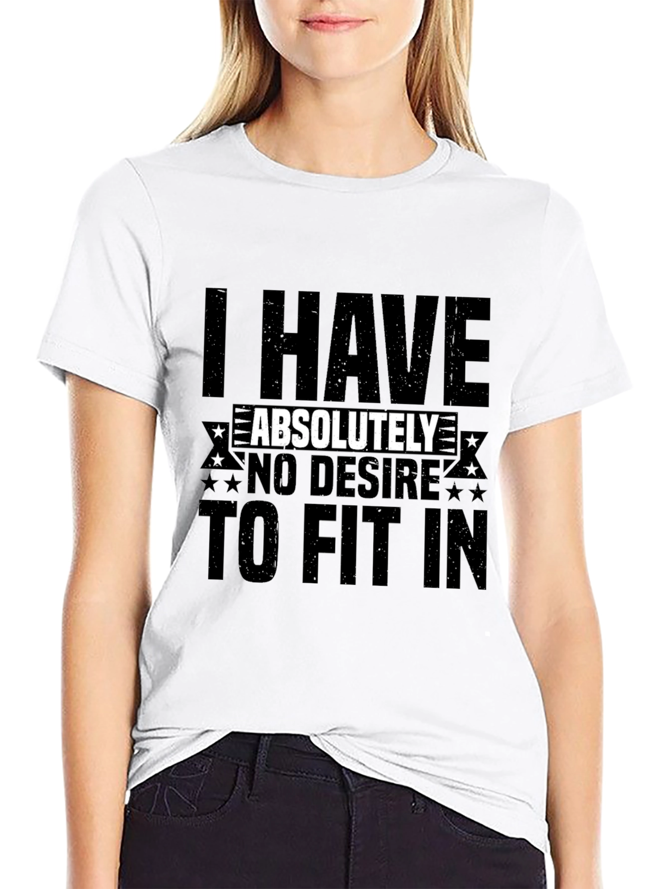 Black I Have Absolutely No Desire to Fit In T-Shirt view 9