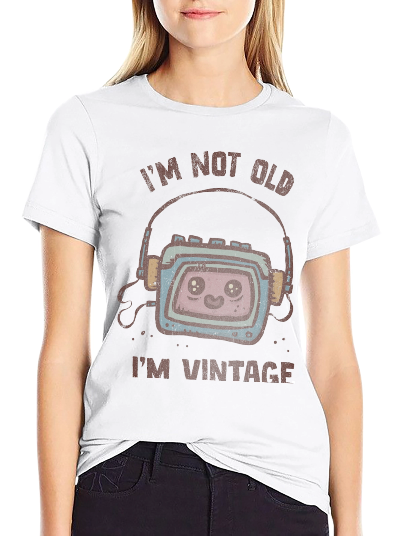 Black I'm Not Old, I'm Vintage Graphic T-Shirt view 9