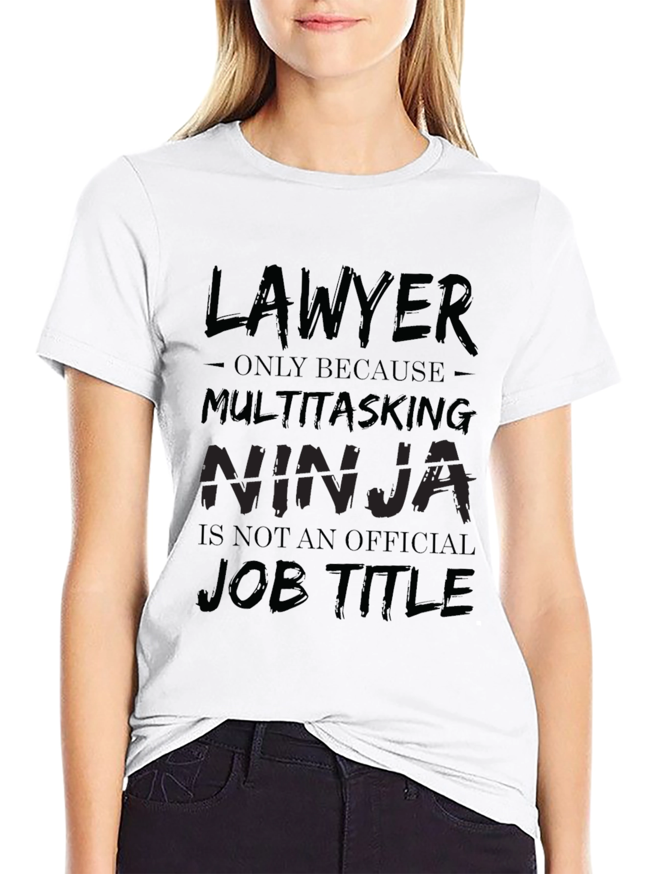 Black Lawyer Multitasking Ninja Funny T-Shirt view 9