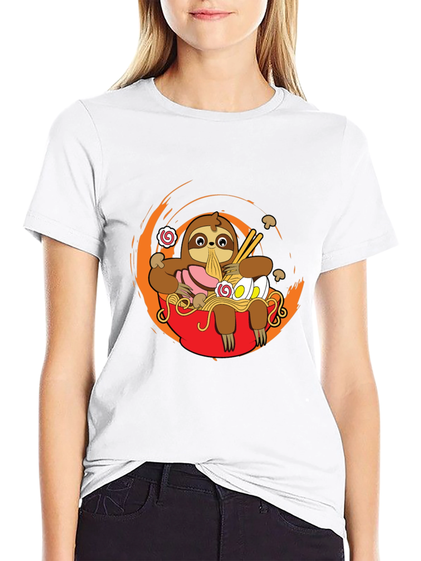Sloth Ramen T-Shirt - Cute Noodle Lover Tee - 9