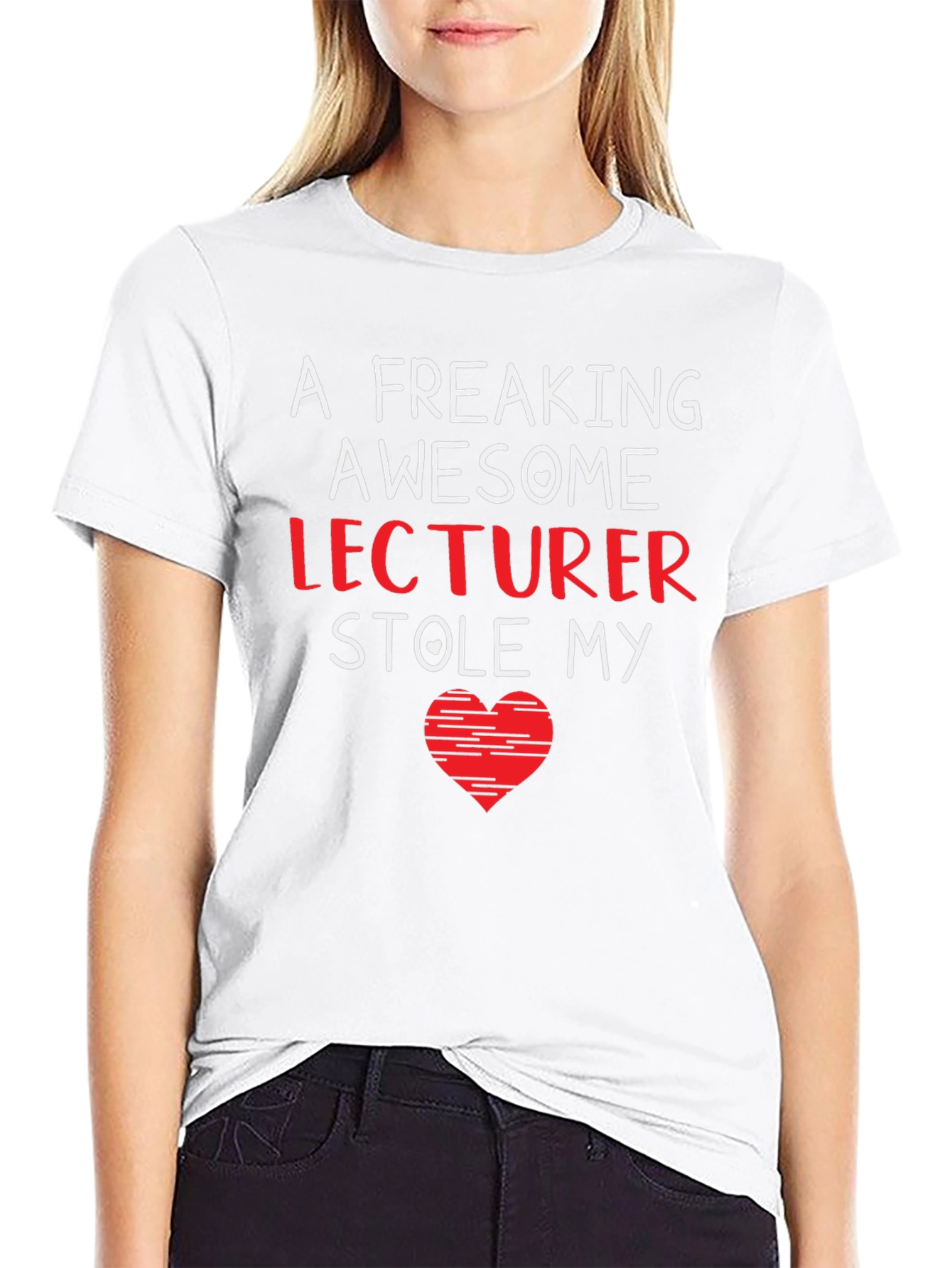 Black Awesome Lecturer Stole My Heart T-Shirt view 9
