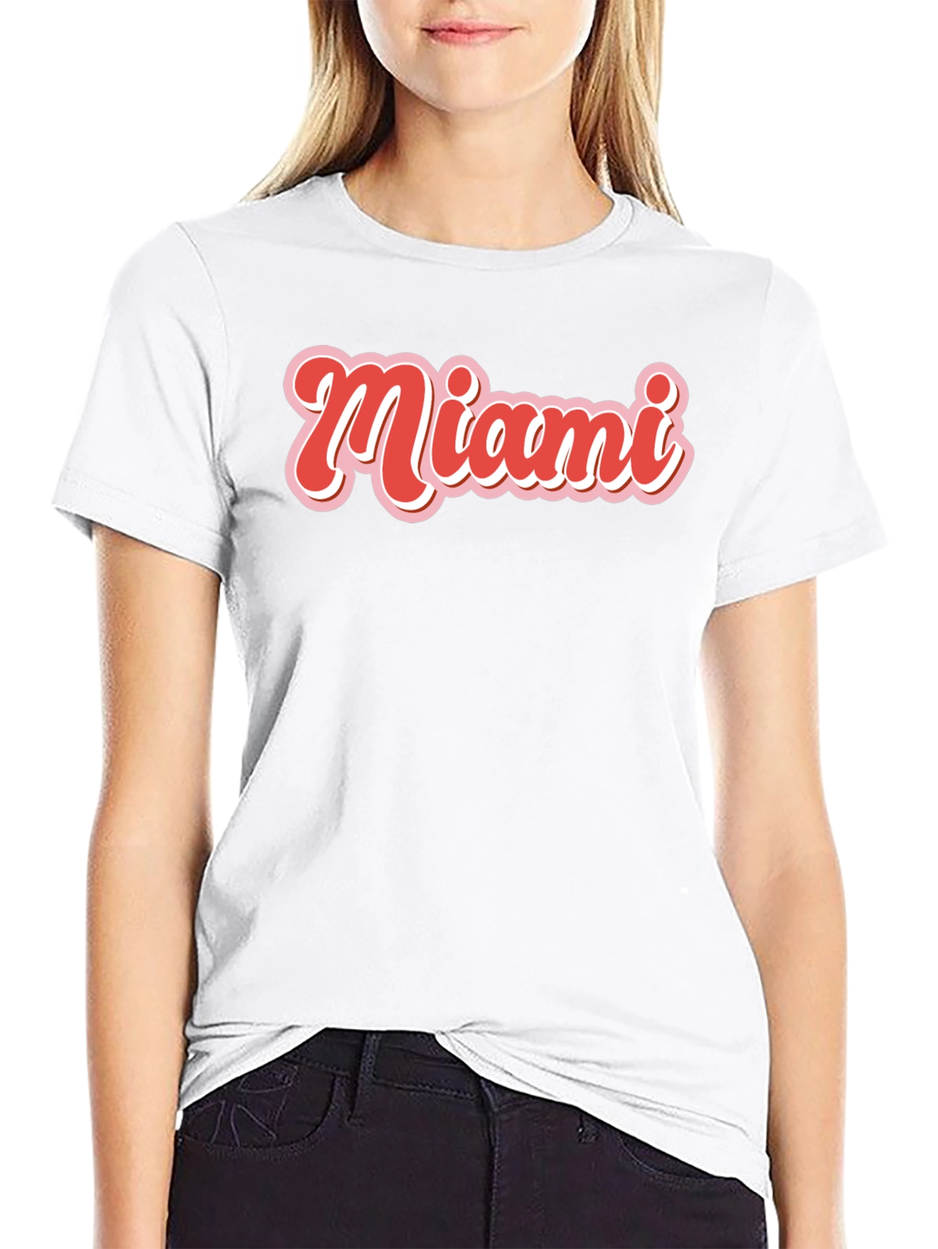 Black Miami Retro Graphic T-Shirt view 9