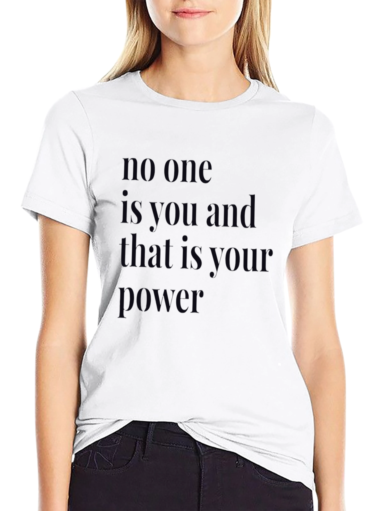Black Empowering Statement Black T-Shirt view 9