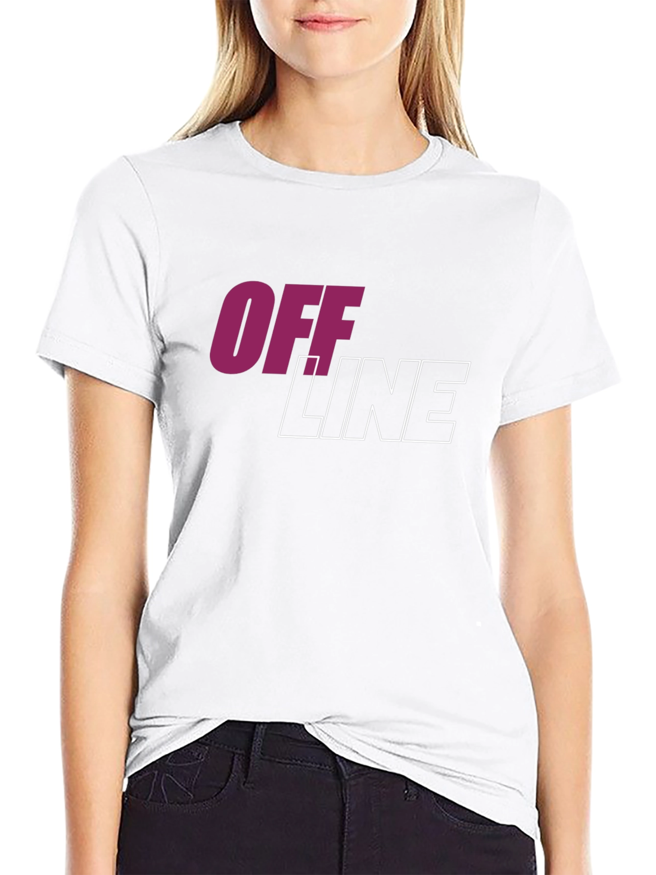 Black Offline Graphic Tee - Cool & Trendy view 9