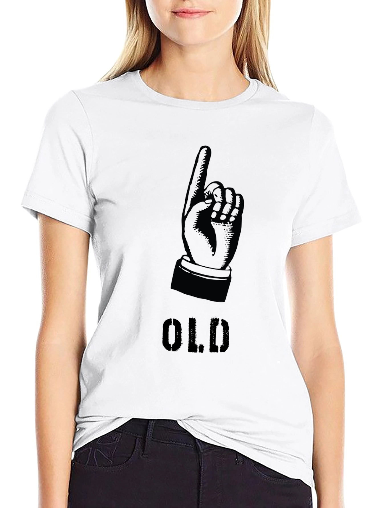 Black One Old Man Graphic T-Shirt view 9