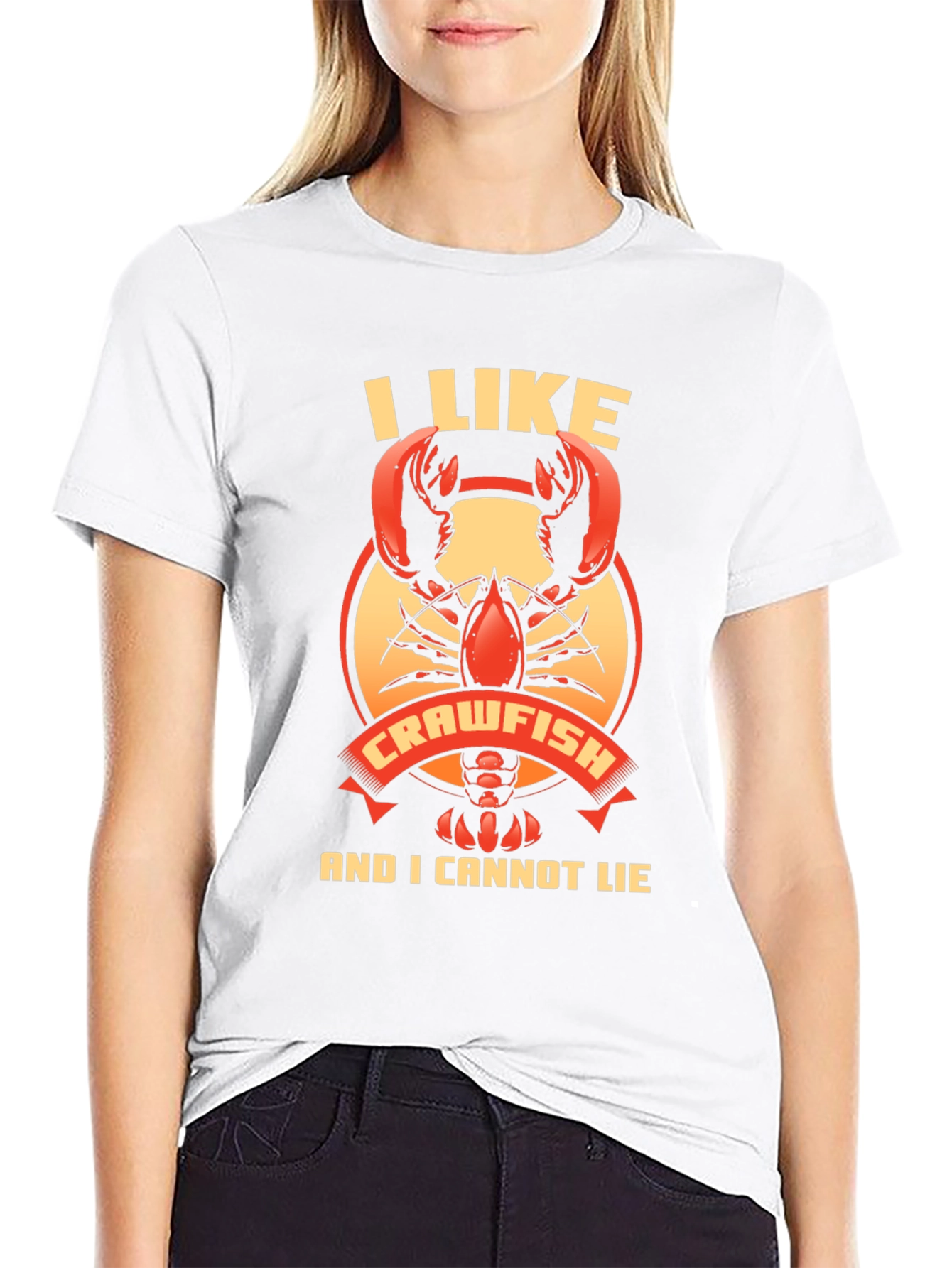 Black I Like Crawfish T-Shirt - Funny Graphic Tee view 9