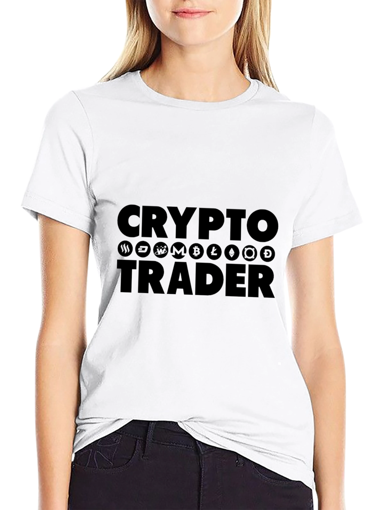 Black Crypto Trader Black T-Shirt view 9