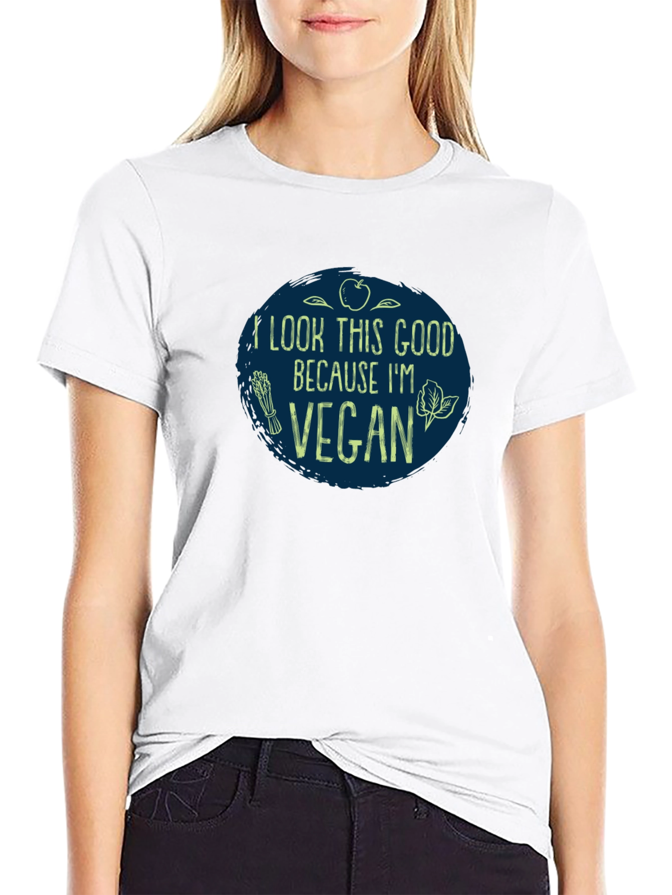 Vegan T-Shirt - I Look This Good Because I'm Vegan - 9