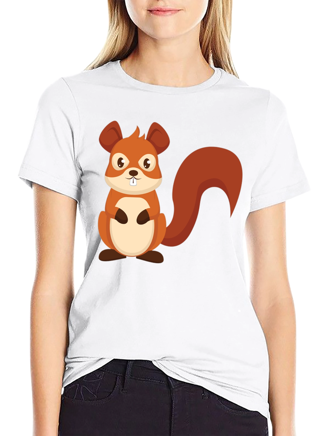 Black Squirrel Graphic Tee - Cute Cartoon Design view 9
