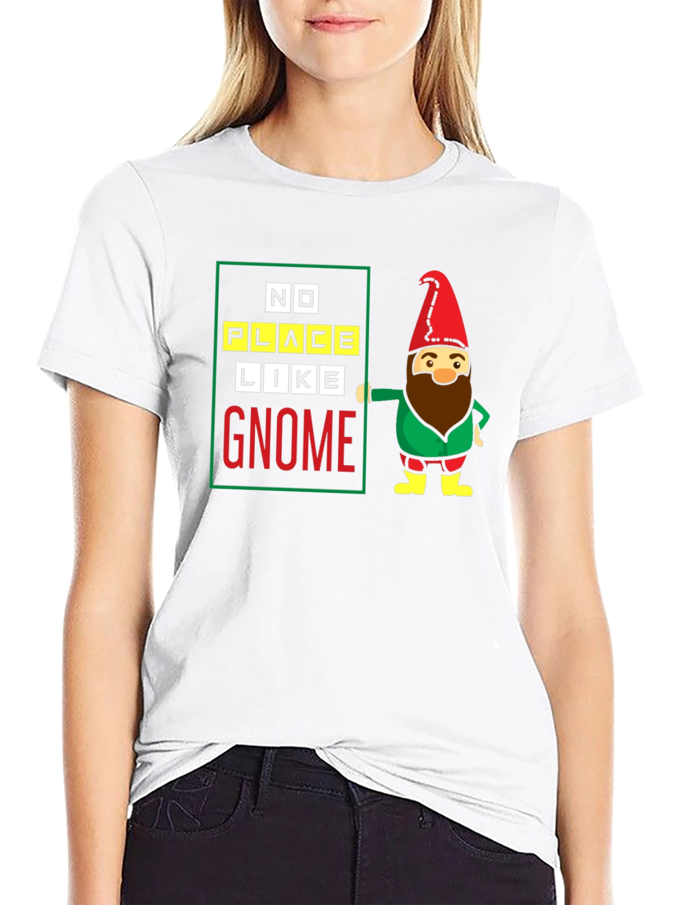 Black No Place Like Gnome Black T-Shirt view 9