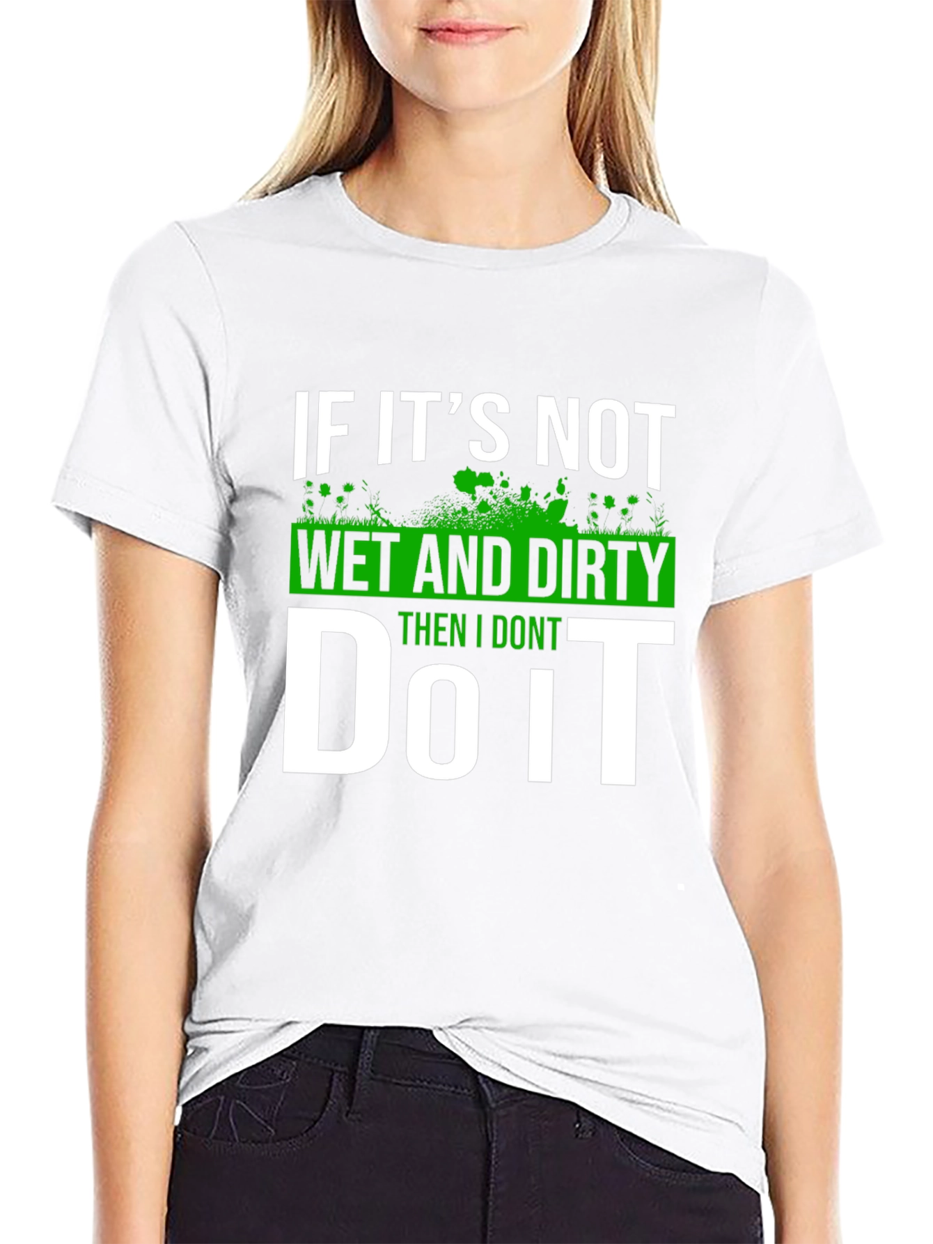 Black Wet and Dirty T-Shirt - Funny Graphic Tee view 9