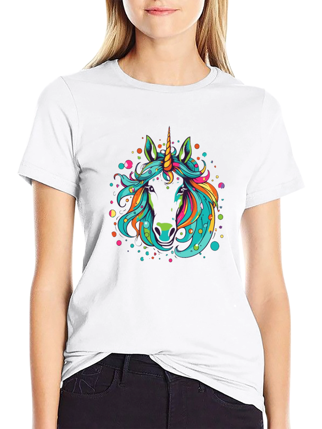 Black Unicorn Graphic Tee - Men's Black T-Shirt view 9
