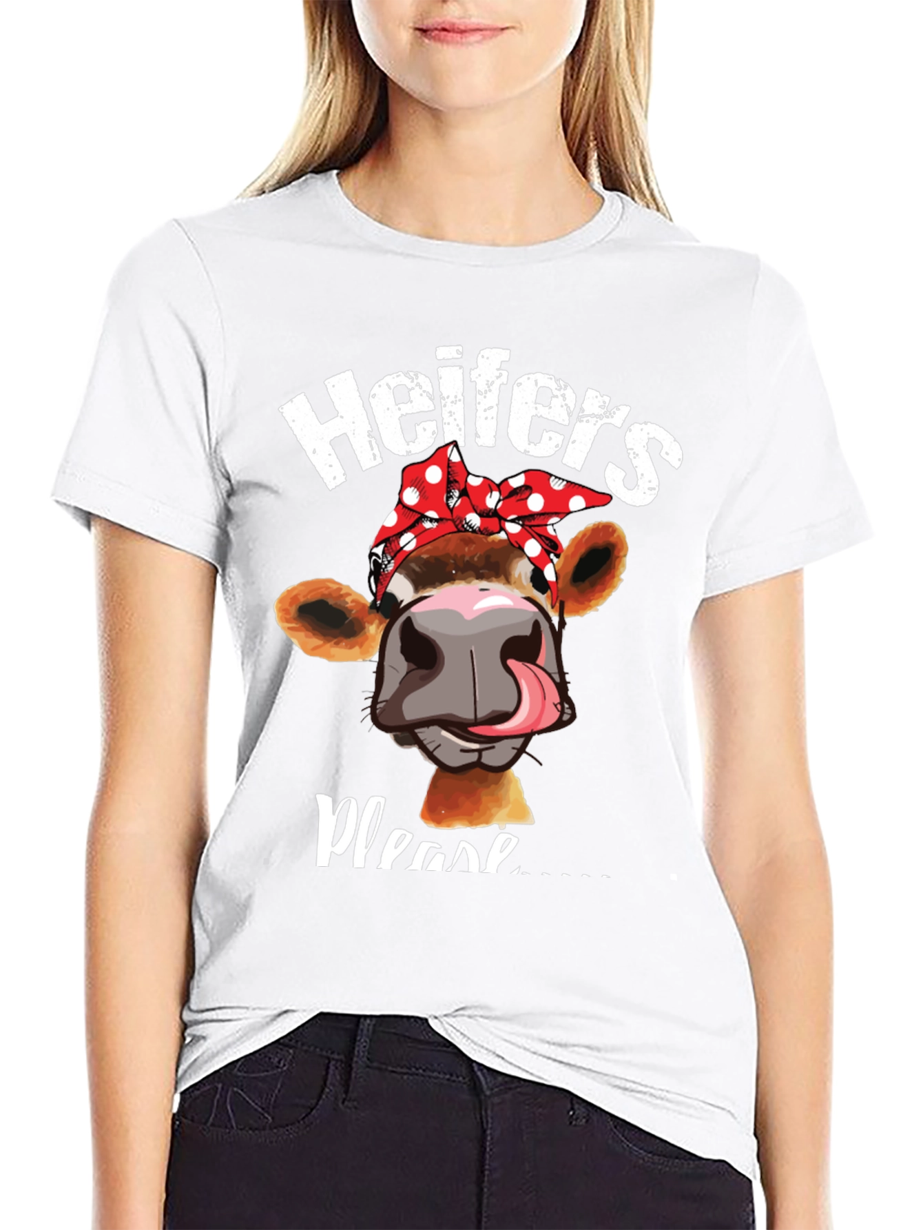 Black Heifers Please Graphic Tee view 9