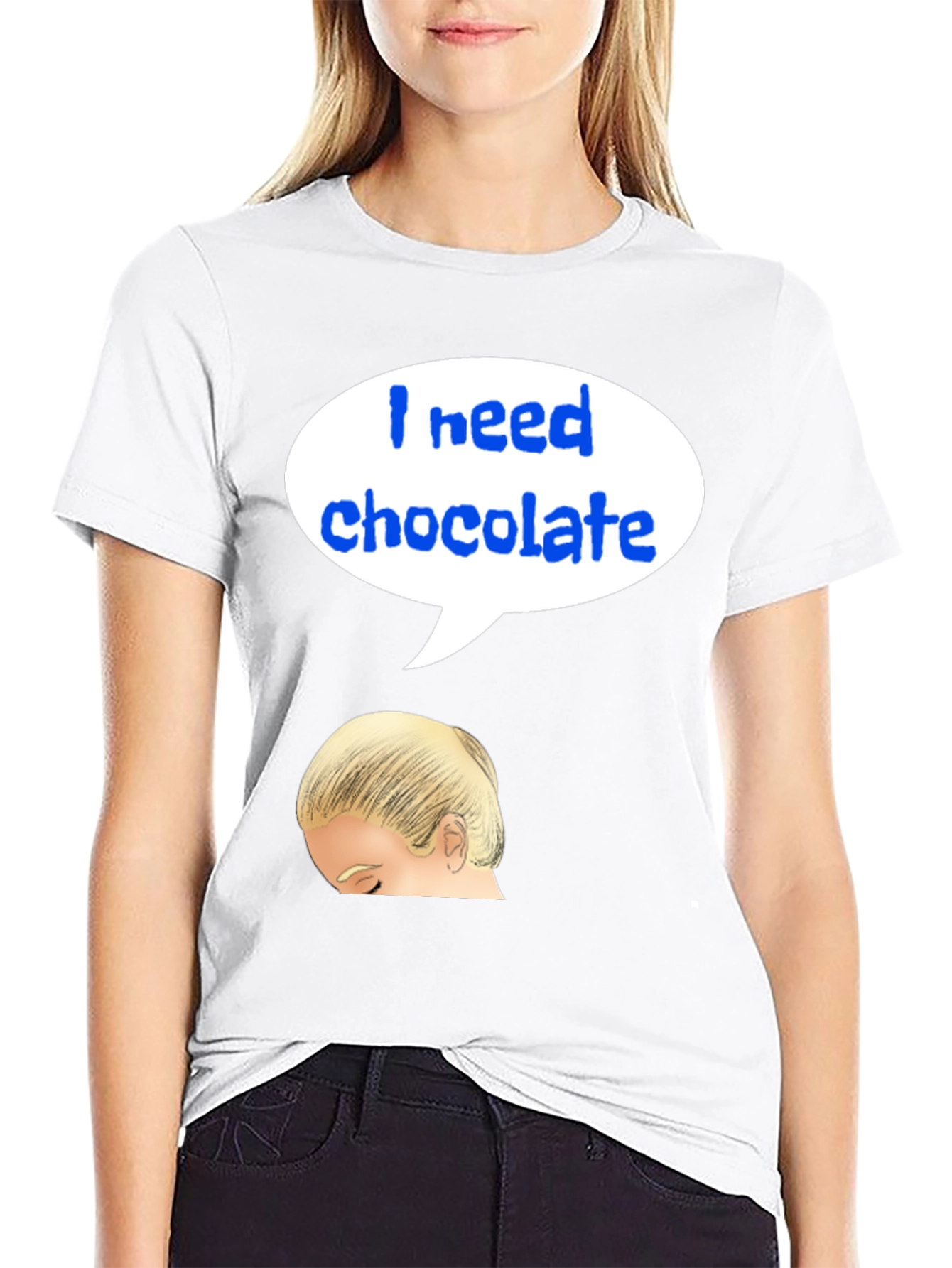 Black I Need Chocolate T-Shirt view 9