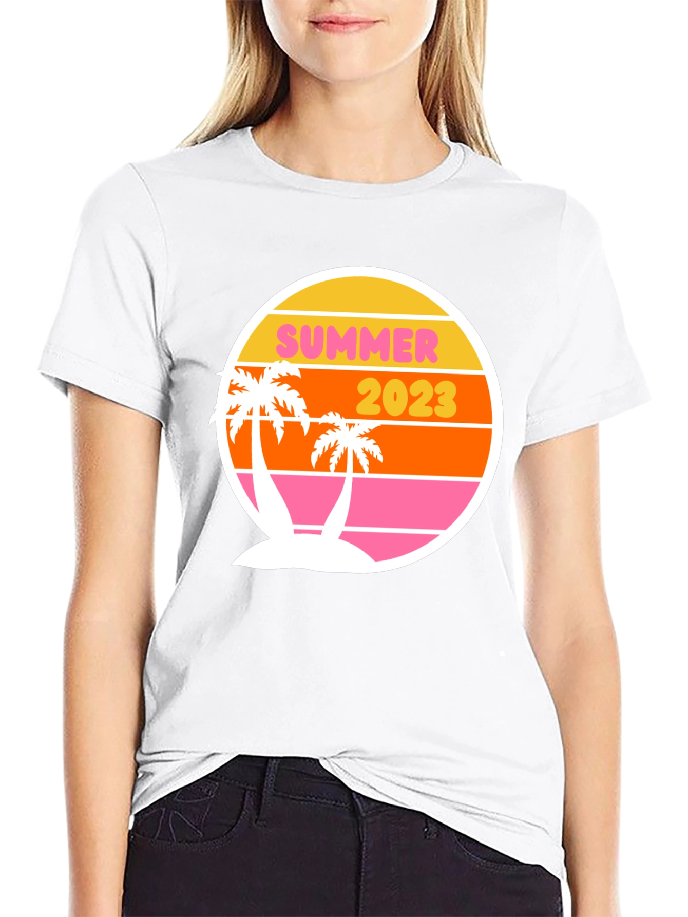 Black Summer 2023 Retro Palm Tee view 9