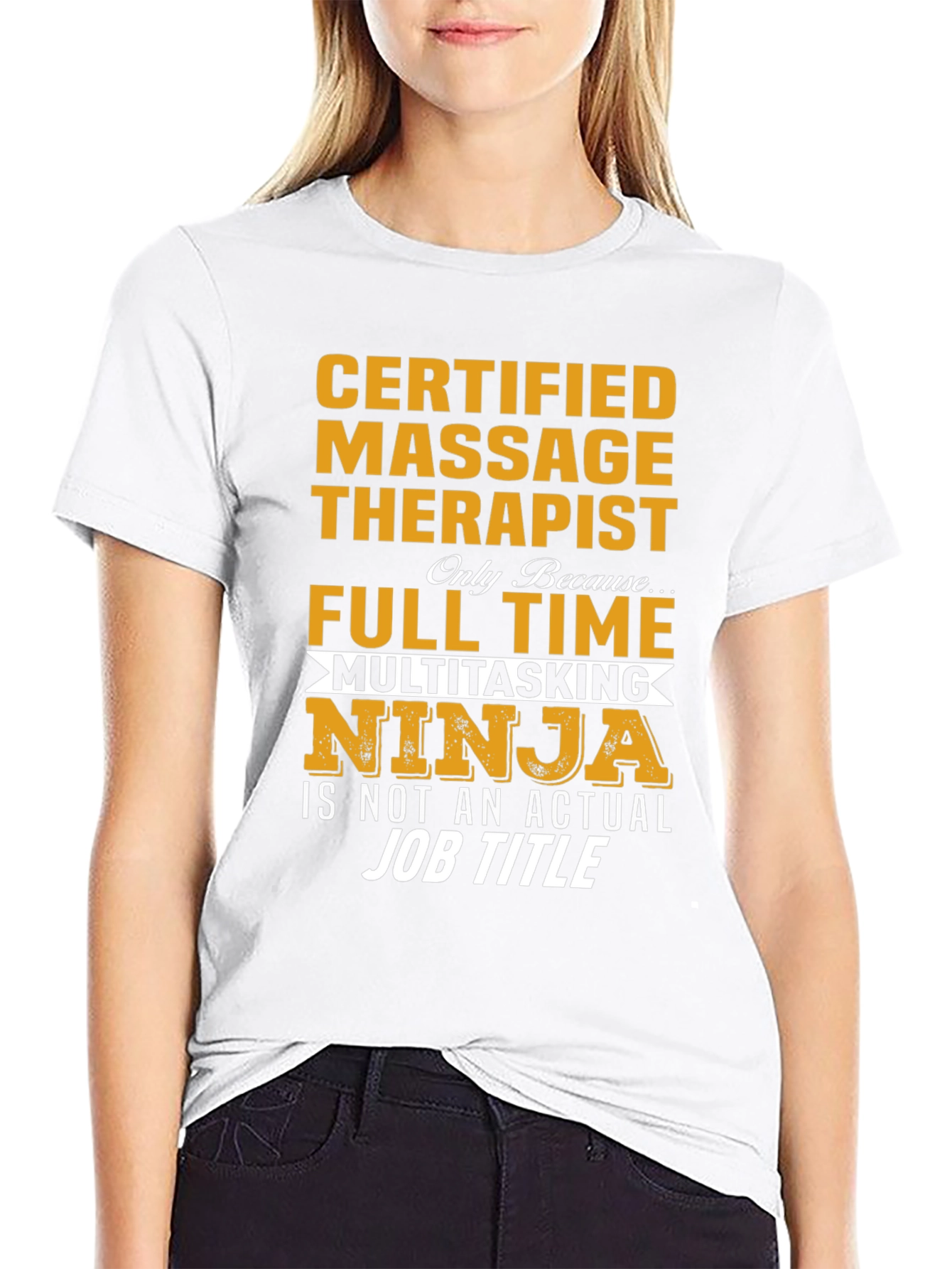 Black Certified Massage Therapist Ninja T-Shirt view 9
