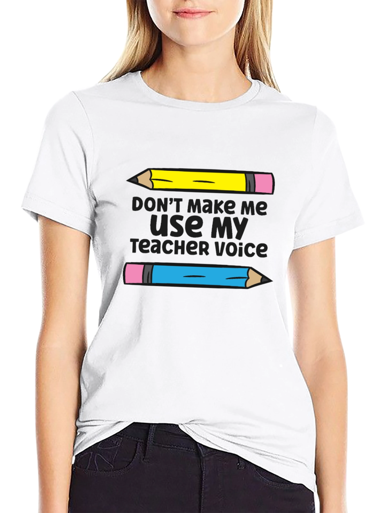 Black Teacher Voice T-Shirt - Funny Teacher Gift view 9