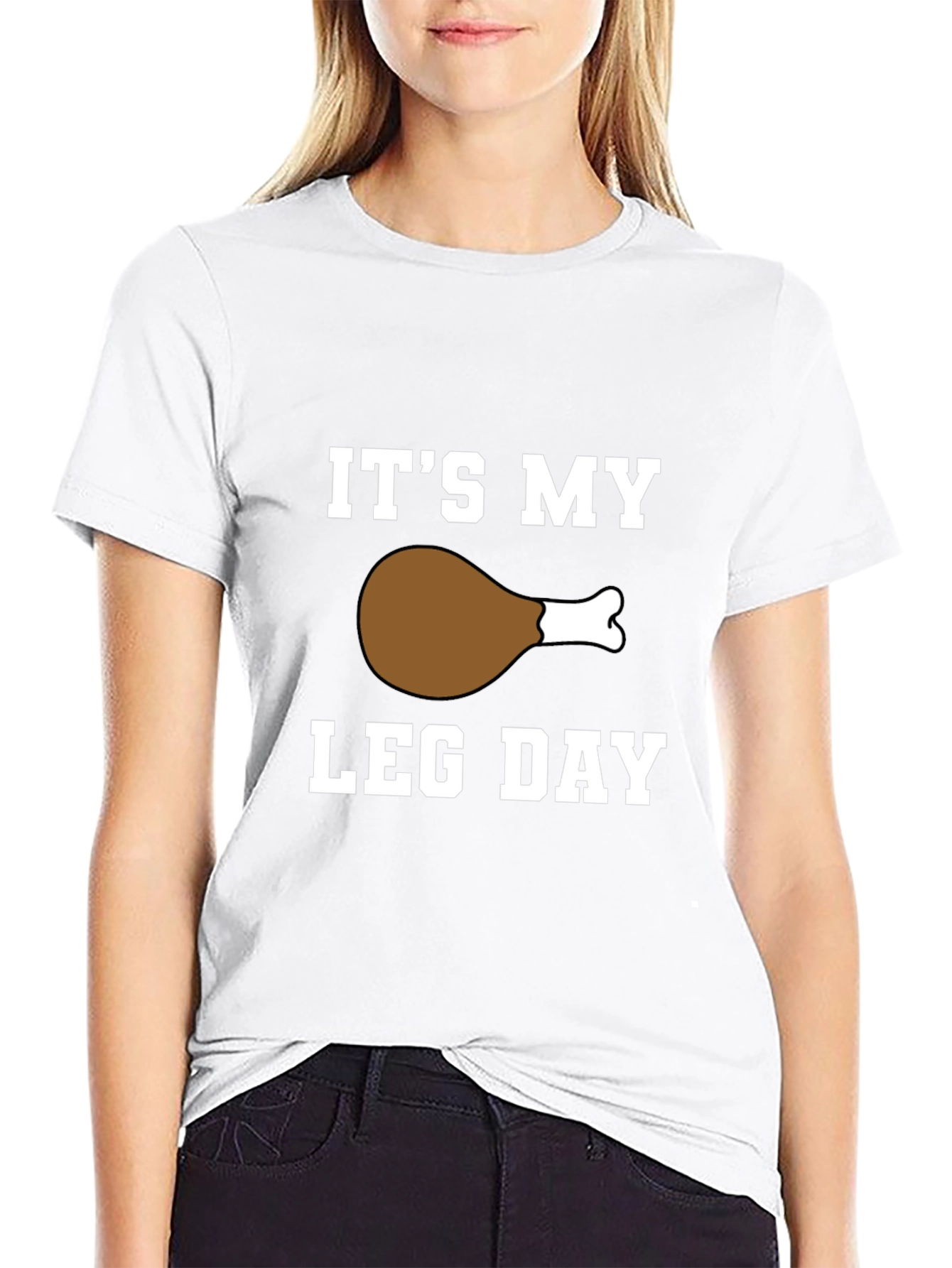 Black It's My Leg Day T-Shirt - Funny Workout Gym Tee view 9