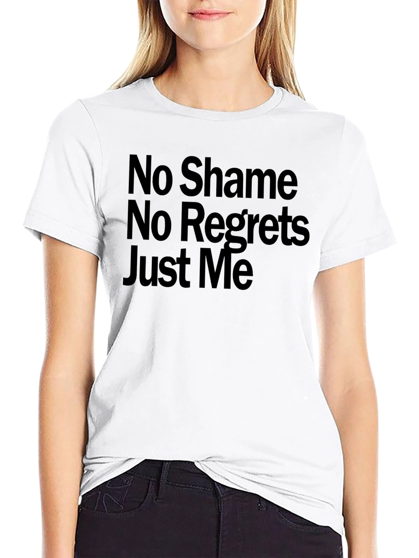 Black No Shame No Regrets Graphic Tee view 9