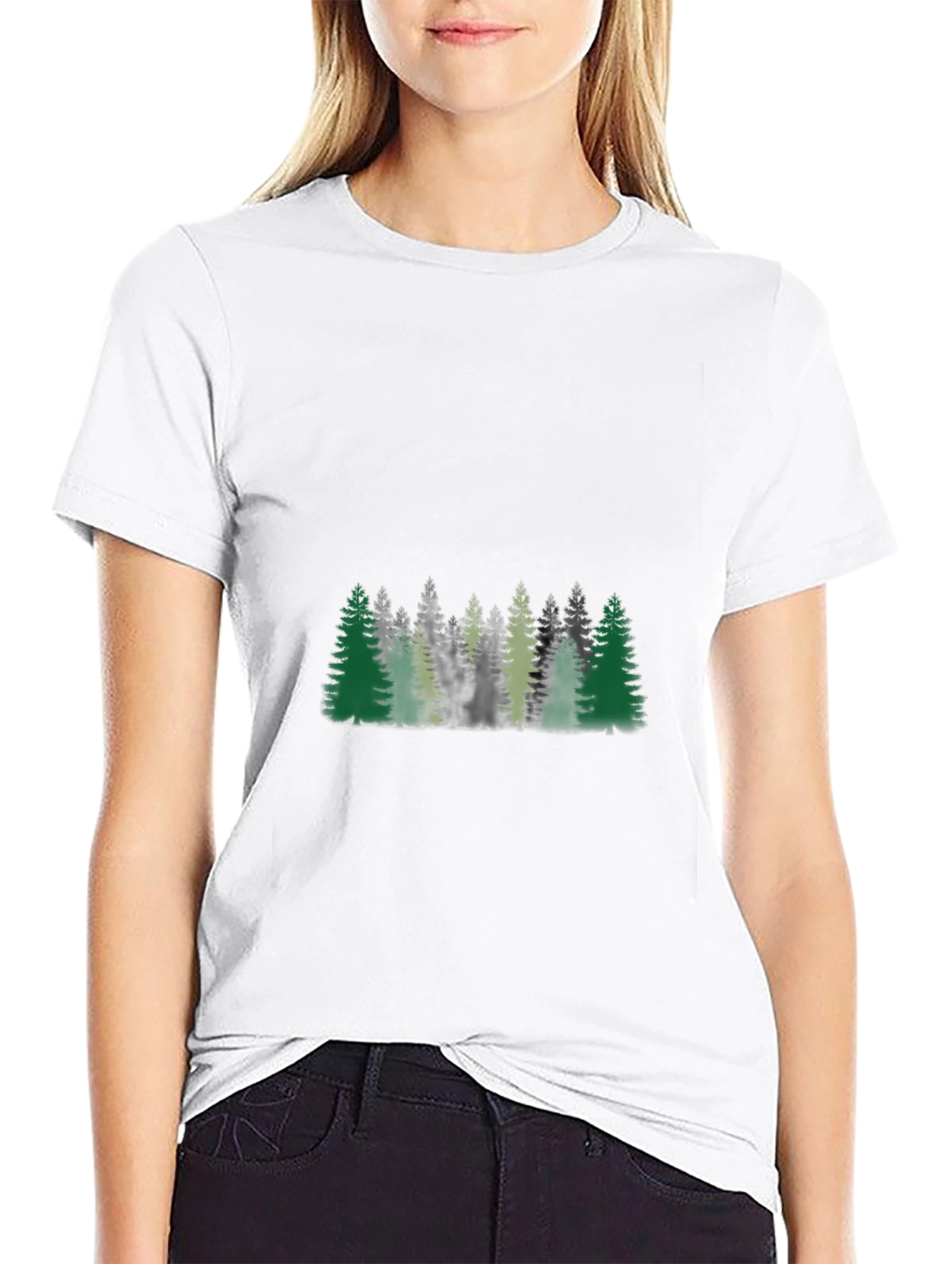 Black Forest Graphic Print Black T-Shirt view 9