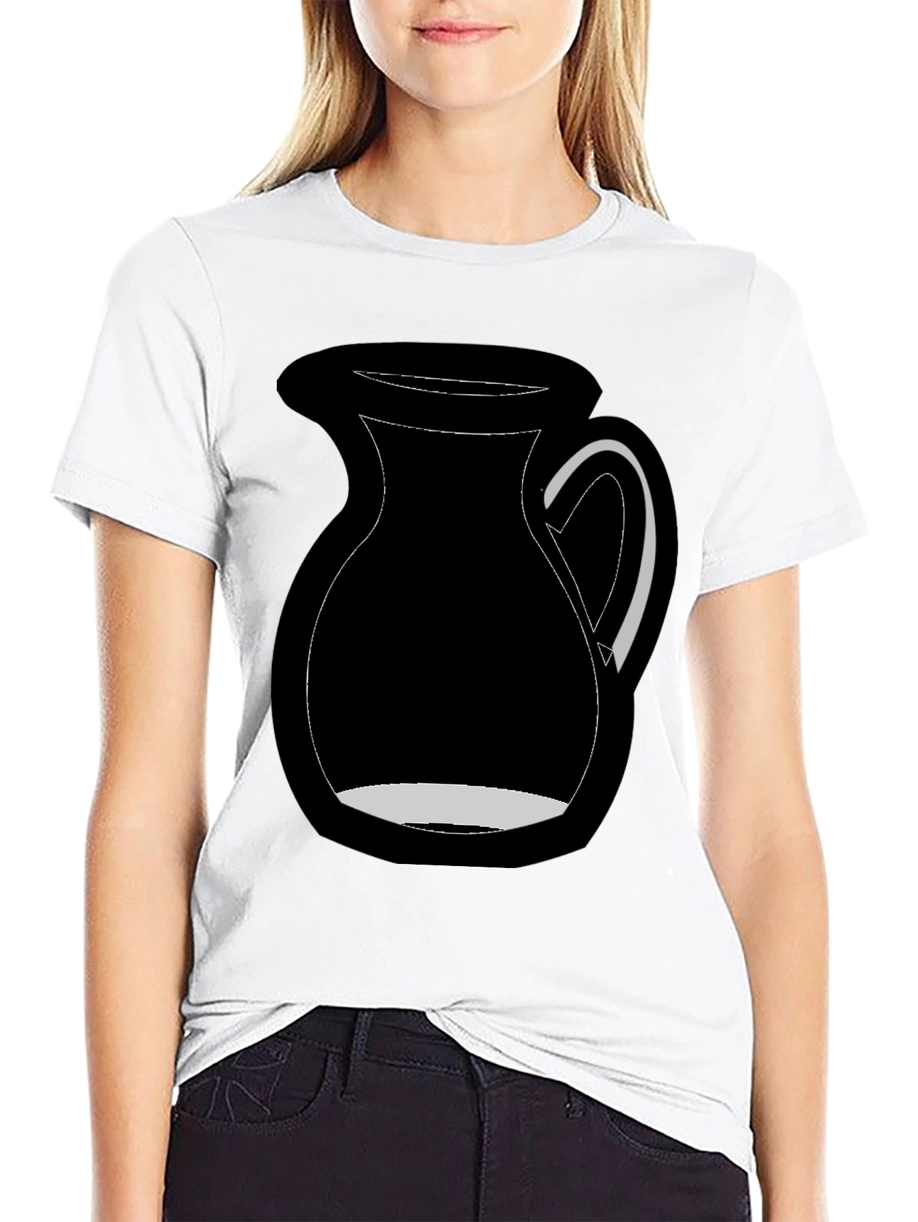 Black Black Graphic Tee - Milk Pitcher Design view 9