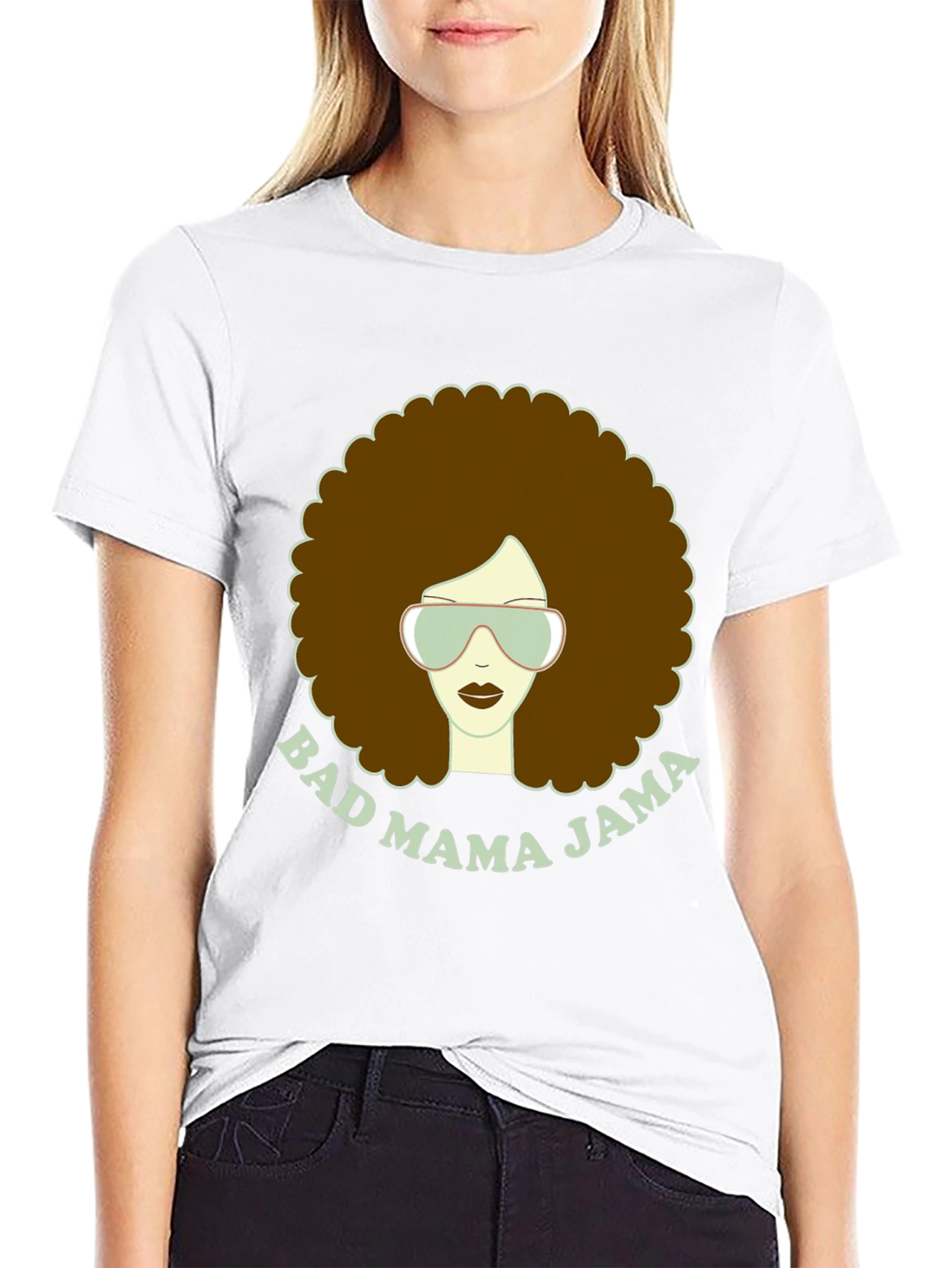 Black Bad Mama Jama Graphic T-Shirt view 9