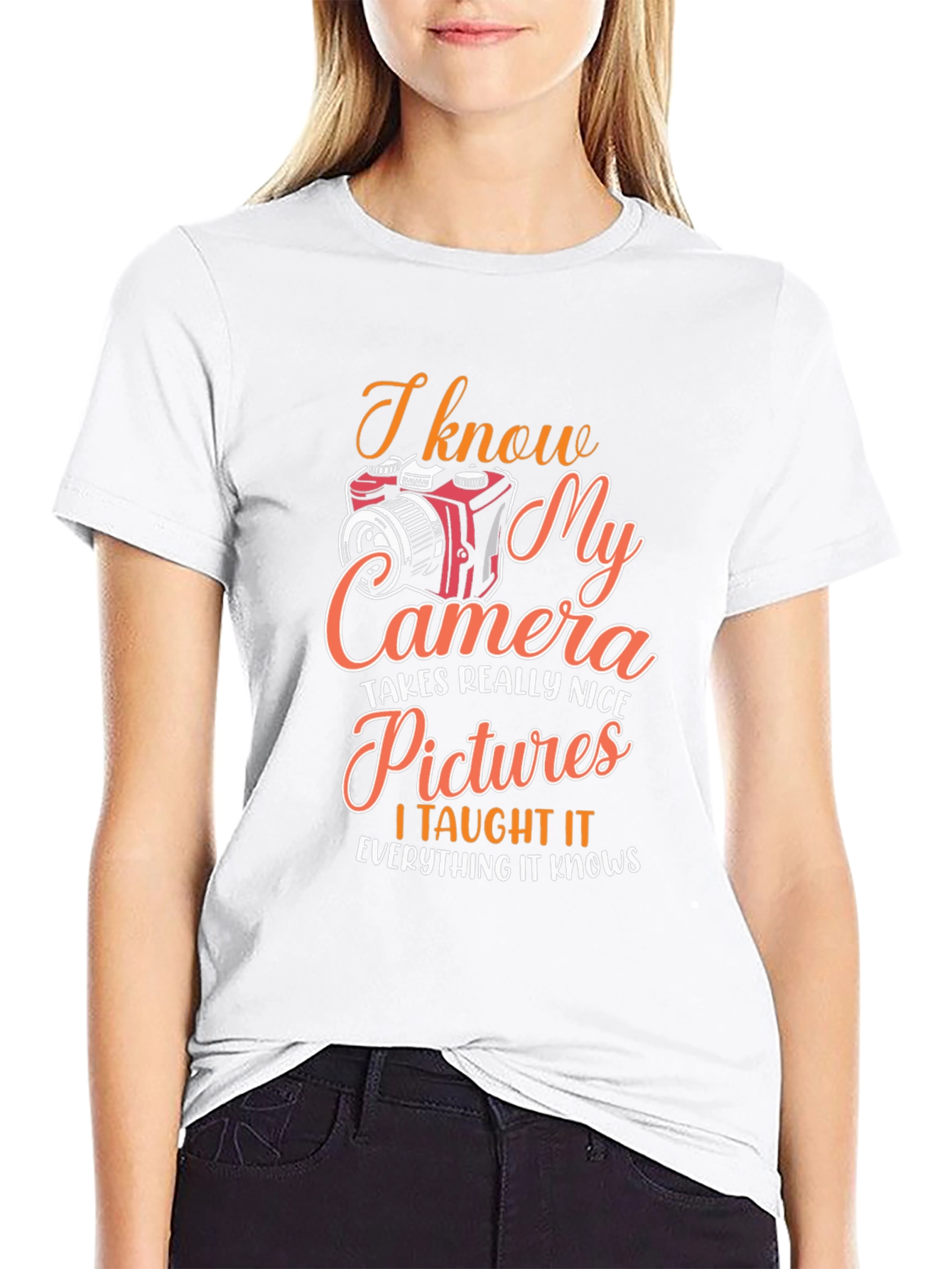 Black Photographer Graphic T-Shirt - I Know My Camera view 9